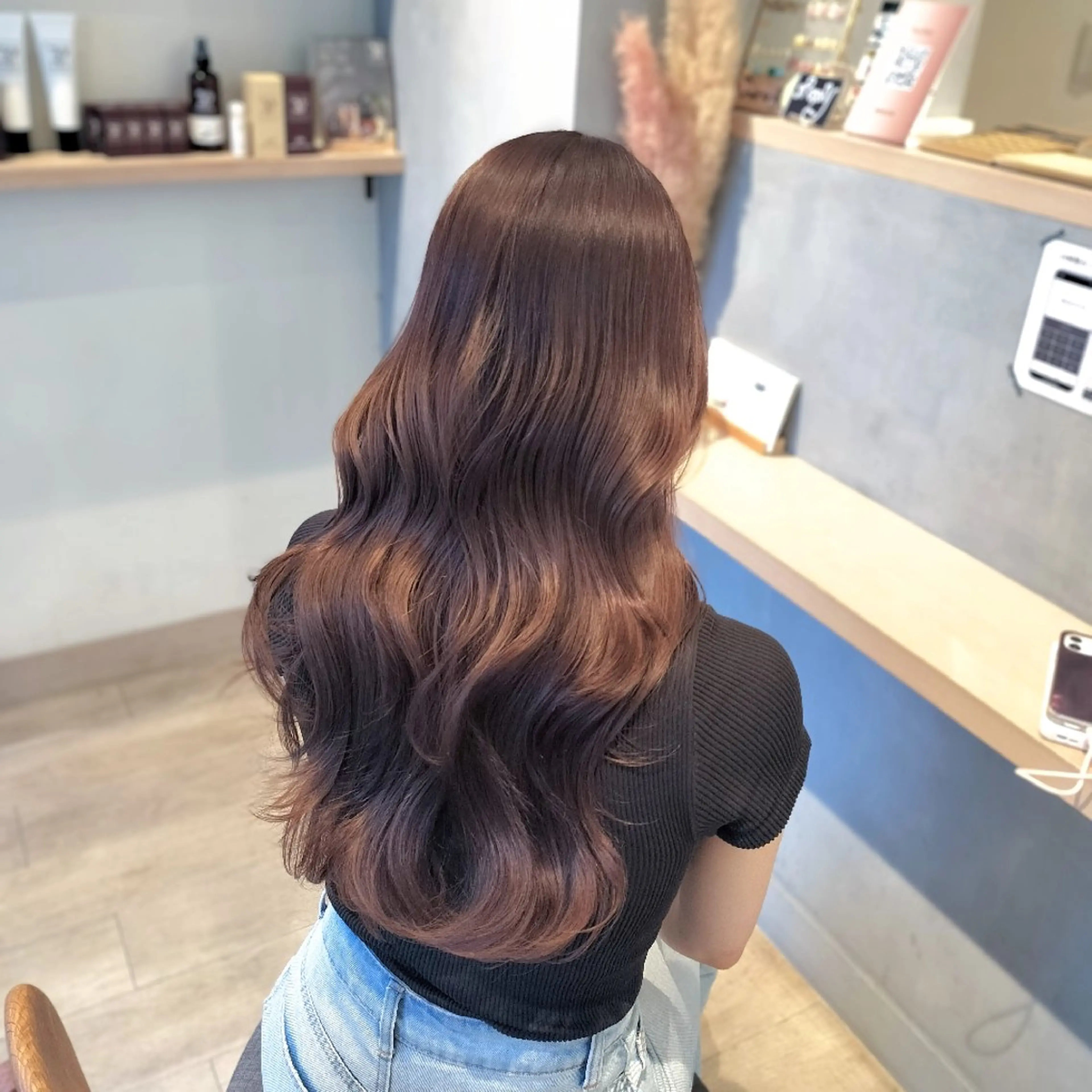 ロング ヘアカラー ROCCO ひなこのヘアスタイル