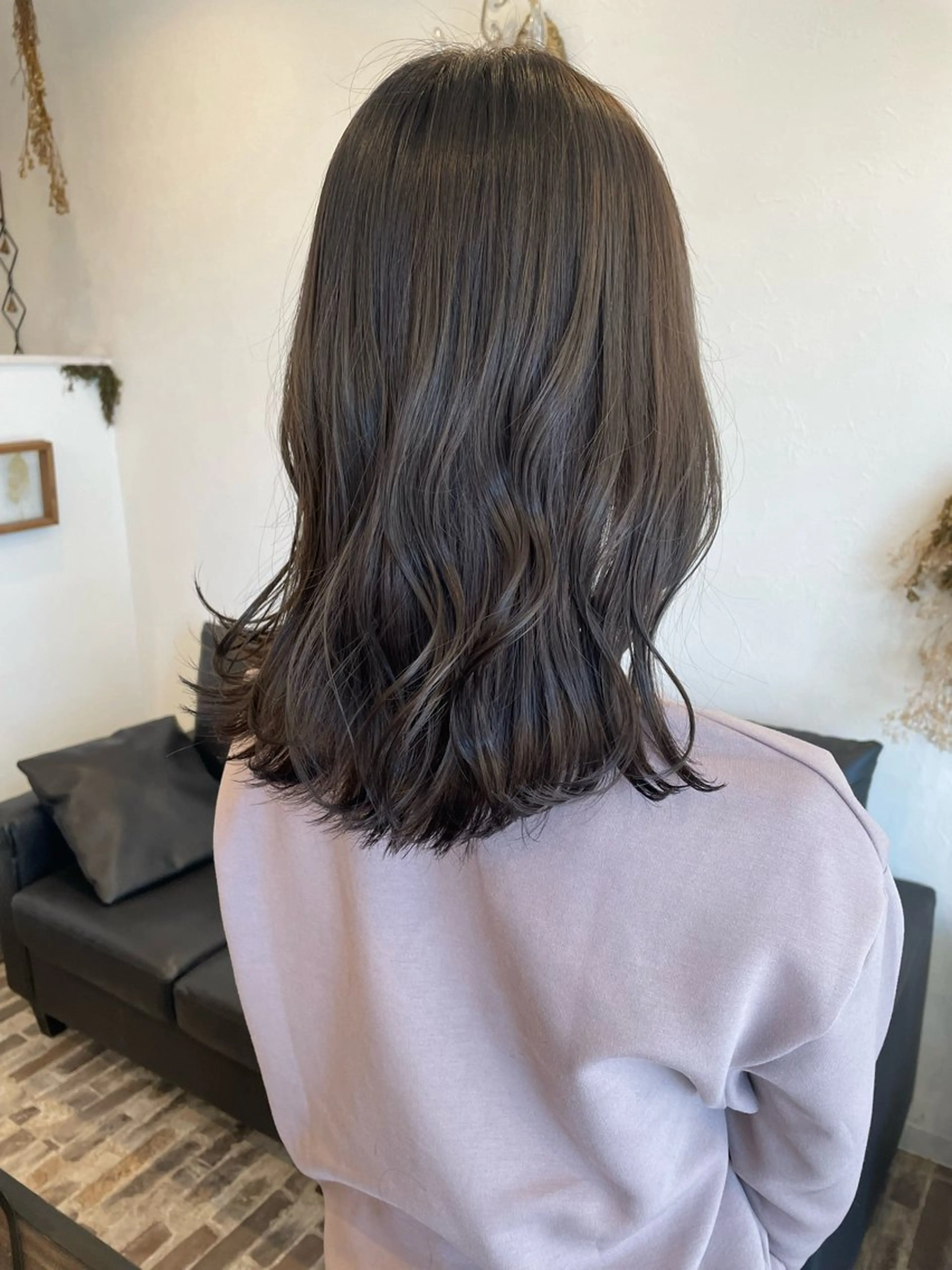 ミディアム カラー ブリーチ 透明感カラー グレージュ ブリーチなしカラー ヘアカラー m ā l o.🌷 サカモトマイコのヘアスタイル