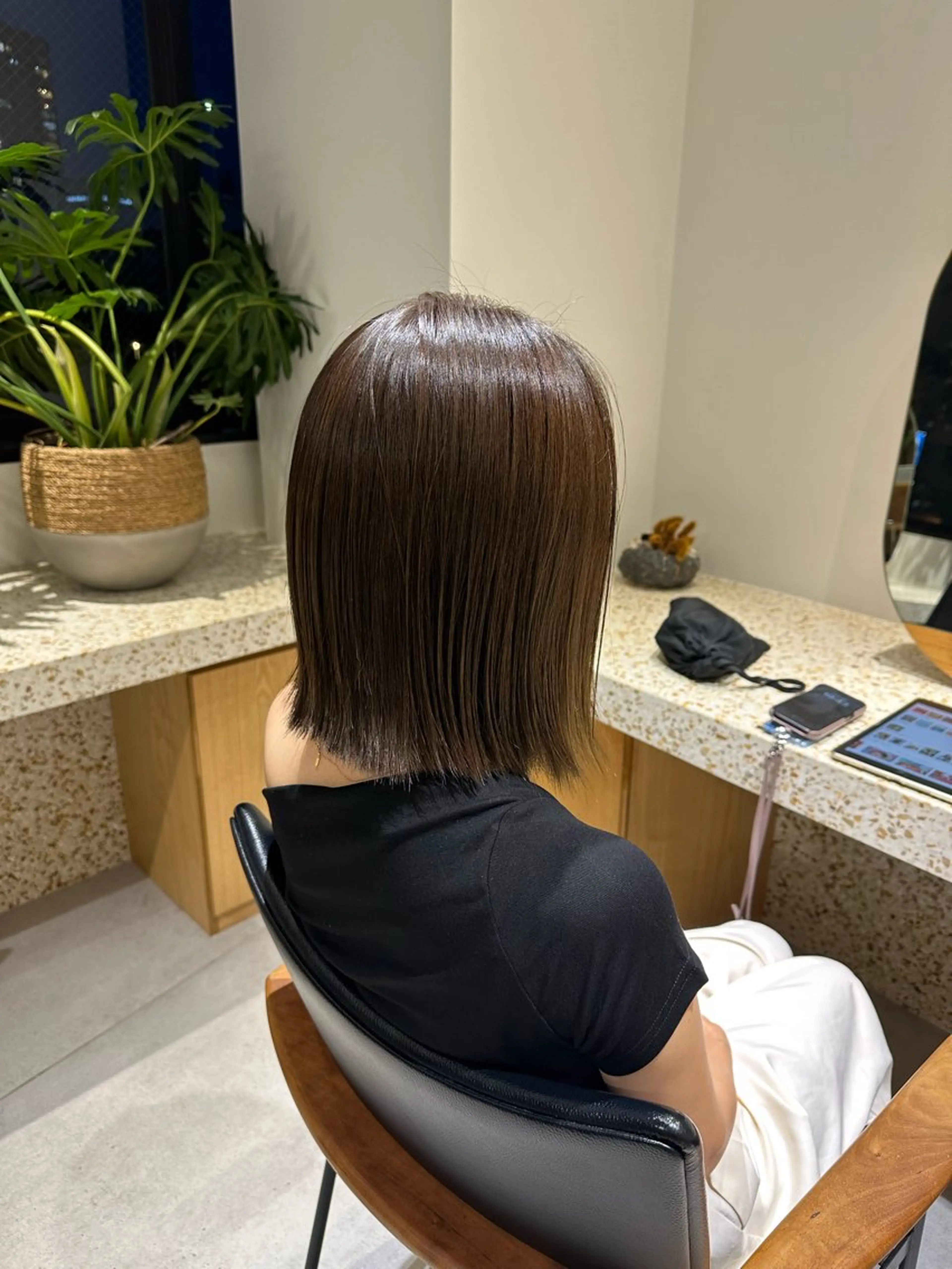 カラー アッシュ 透明感カラー オリーブアッシュ 和田 あおいのヘアスタイル