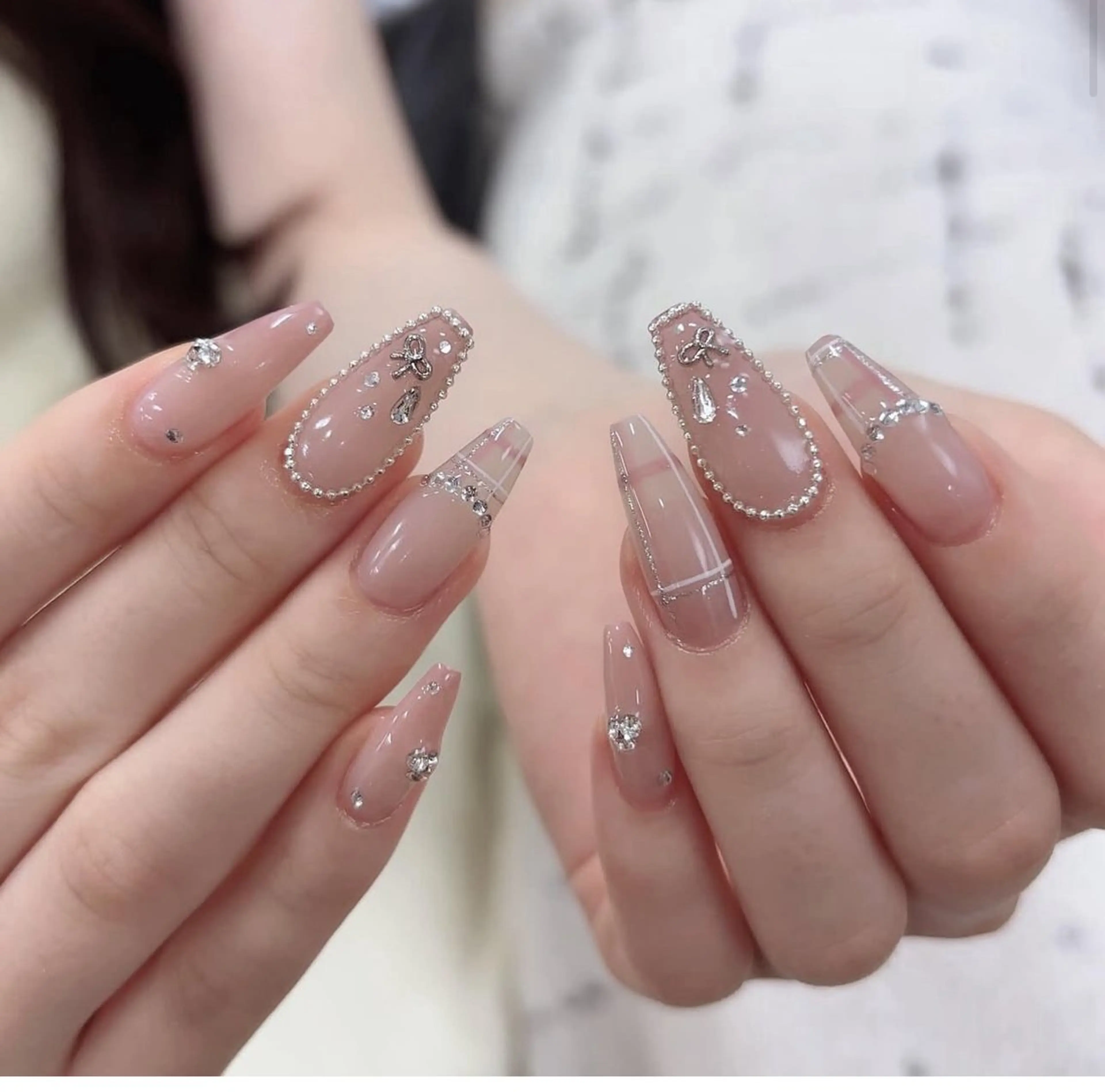 ネイル ジェルネイル 韓国ネイル マグネットネイル ネイルチップ 冬ネイル Lenie Nailのネイルデザイン