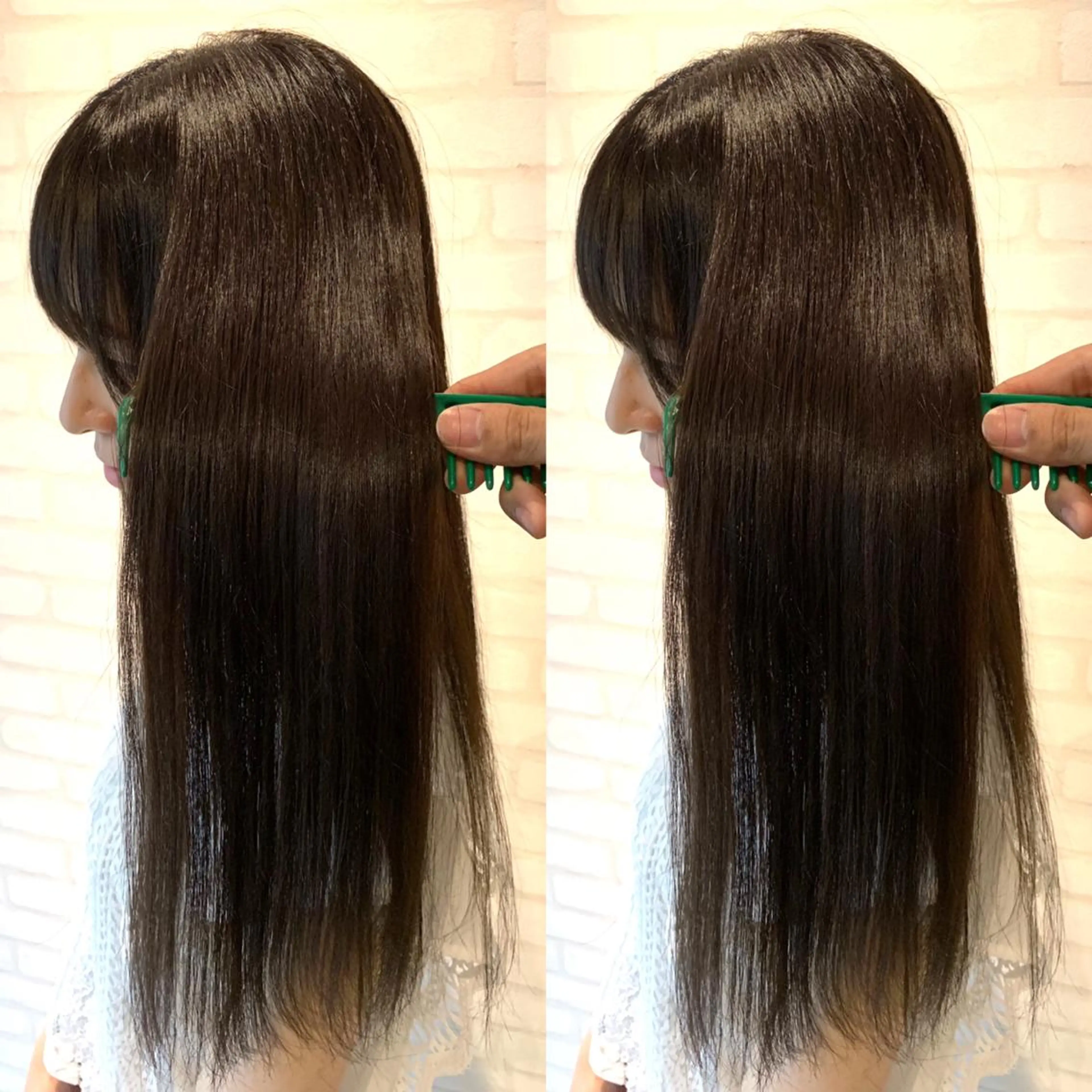 ロング 髪質改善 貸切サロンのヘアスタイル