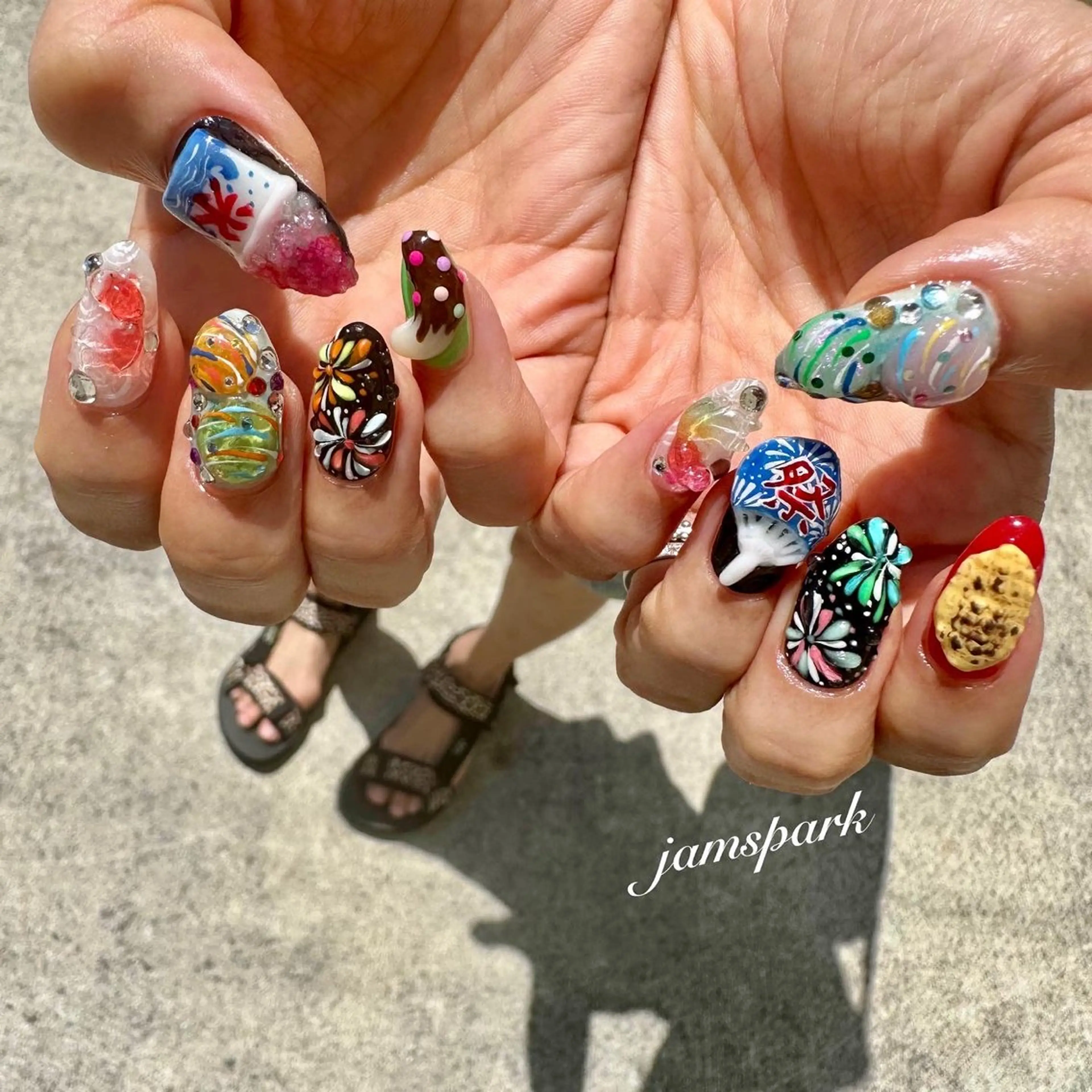 ネイル 氷ネイル・うるうるネイル 夏ネイル ヨーヨーネイル その他(ネイル) jamspark ✨のネイルデザイン