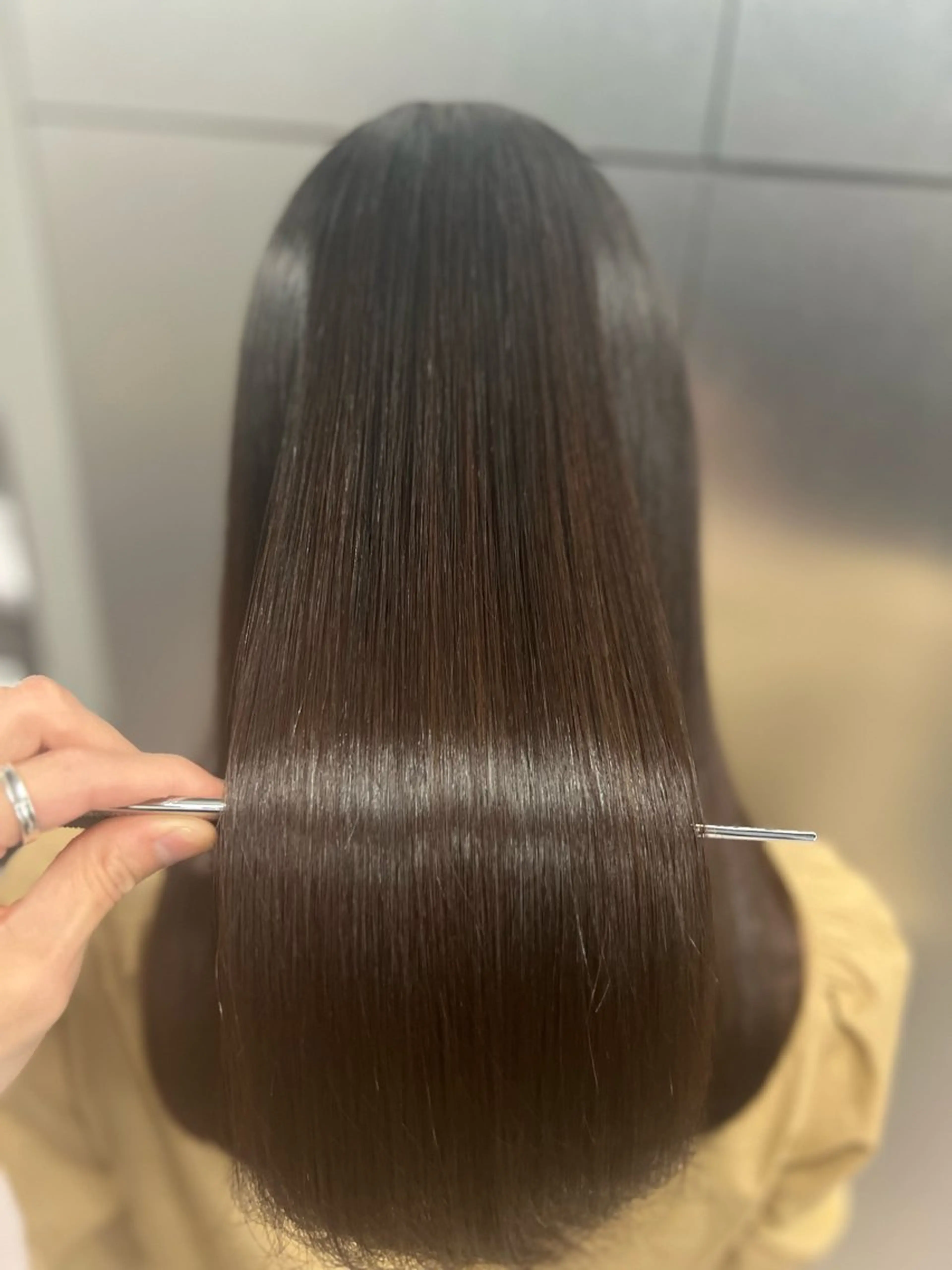 ロング カット 縮毛矯正 トリートメント ❣️店長/髪質改善 🫧yamato👑のヘアスタイル