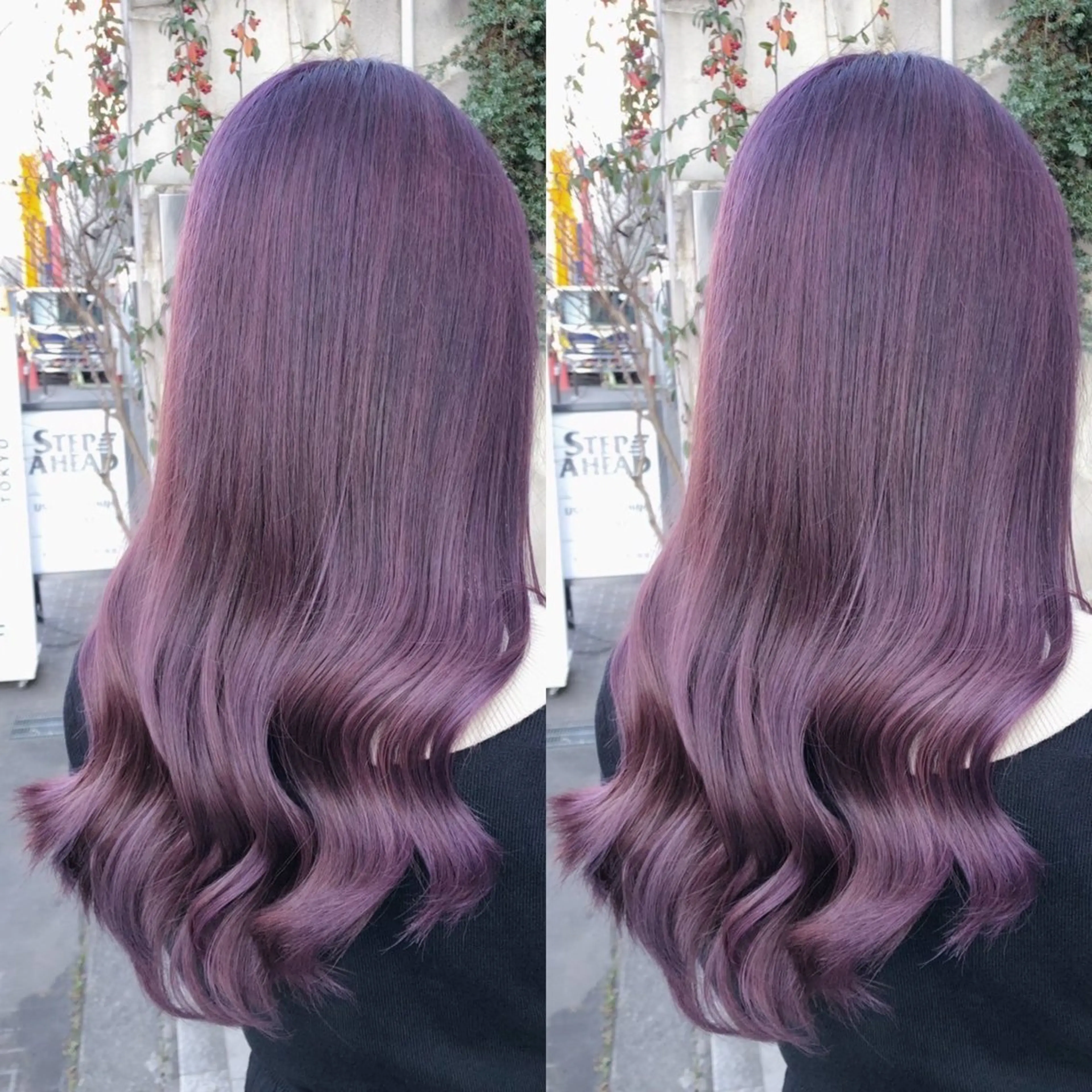 ロング カラー ブルーカラー ヘアカラー トリートメント ヘアセット ブリーチ無し透明感 カラー🦕まどかのヘアスタイル