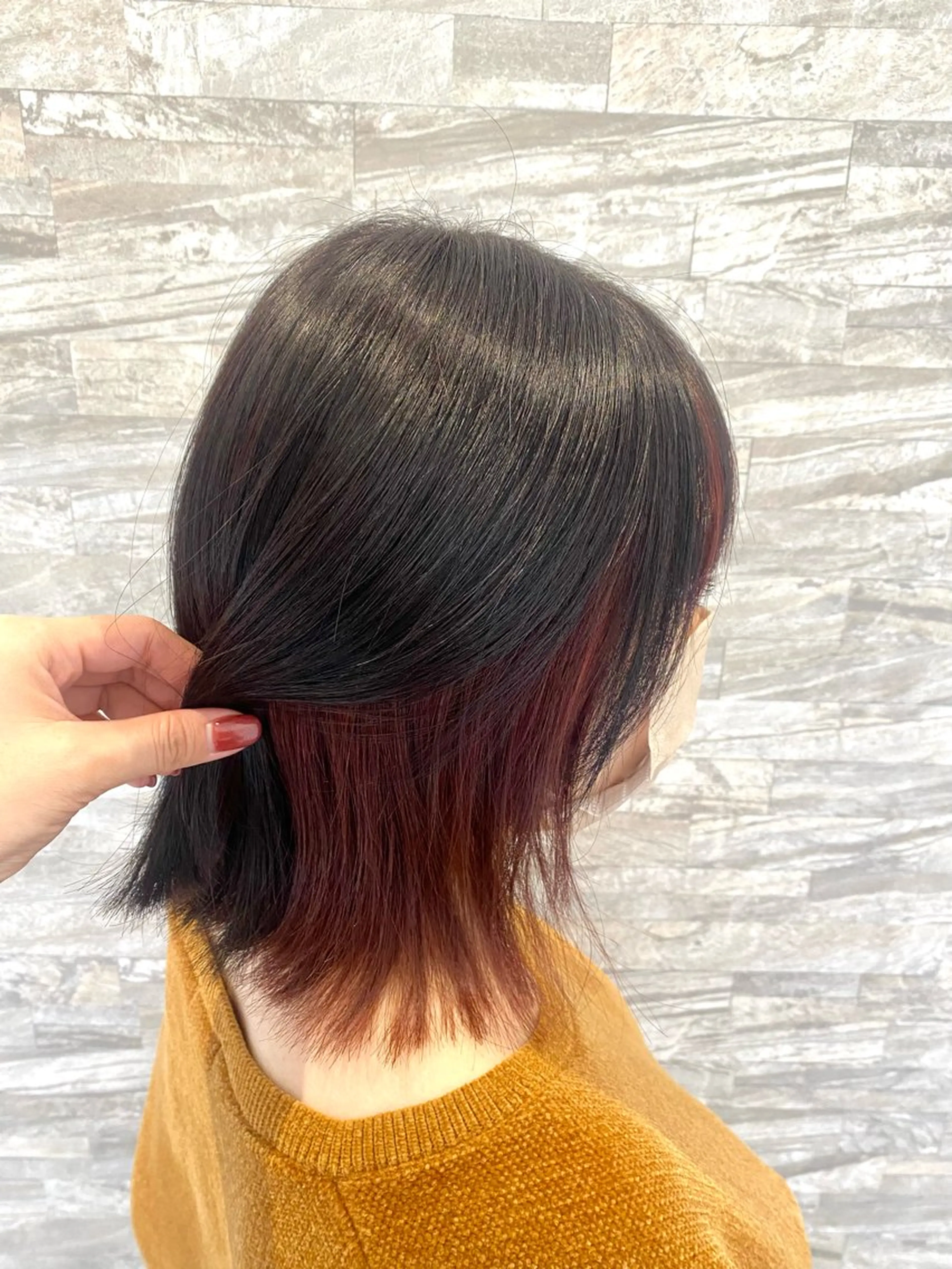 ミディアム ヘアカラー JILL    hair所属・maki💖 暖色カラーのヘアスタイル