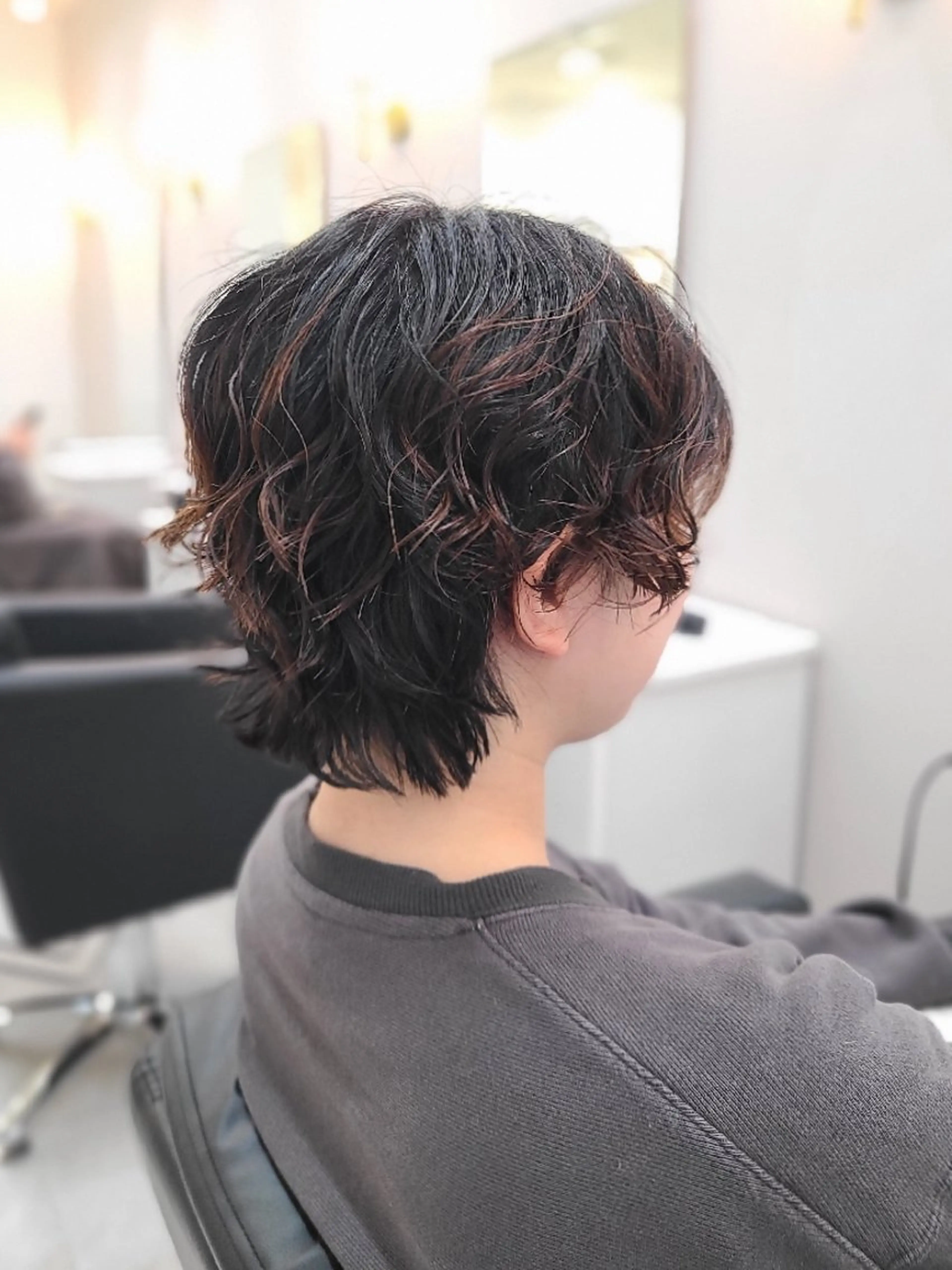ショート パーマ ショートヘア カット パーマ 桐島 令奈のヘアスタイル