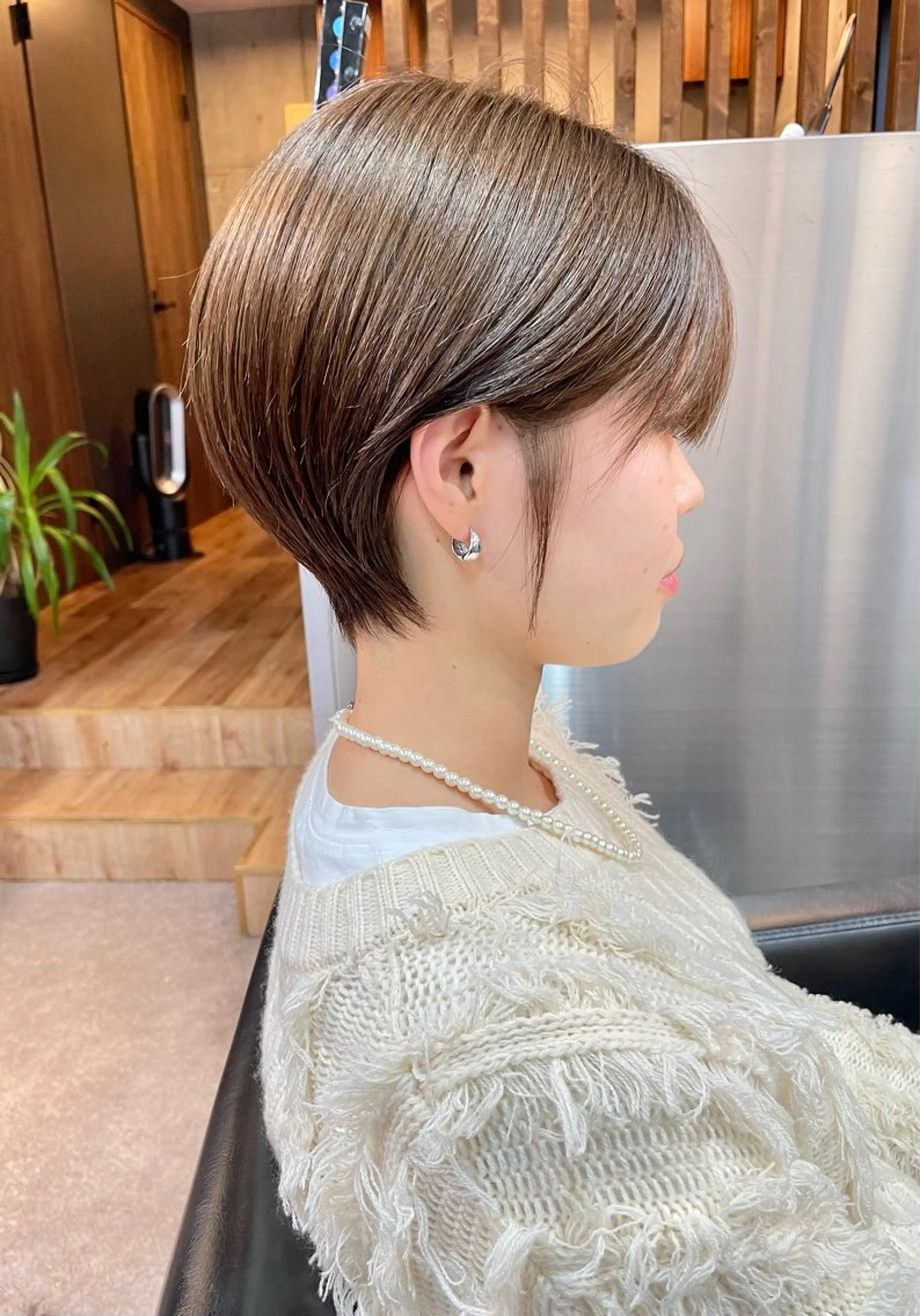 ショート カラー ショートボブ 丸みショート 透明感カラー ボブ くびれヘア カット ヘアカラー トリートメント ショートボブ縮毛矯正 髪質改善のプロ山道潤のヘアスタイル
