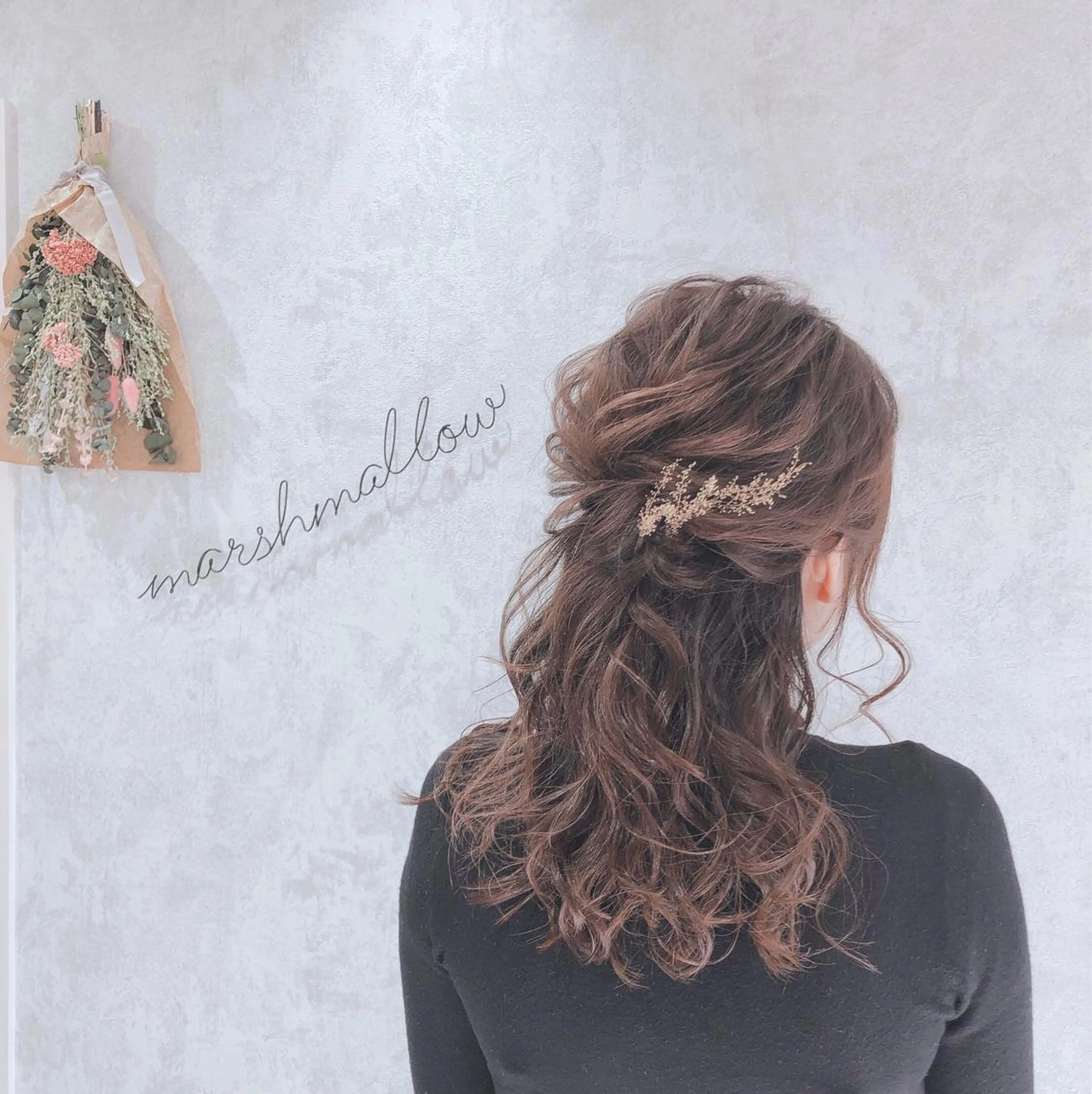 セミロング ヘアアレンジ ヘアセット Takagi Nanamiのヘアスタイル
