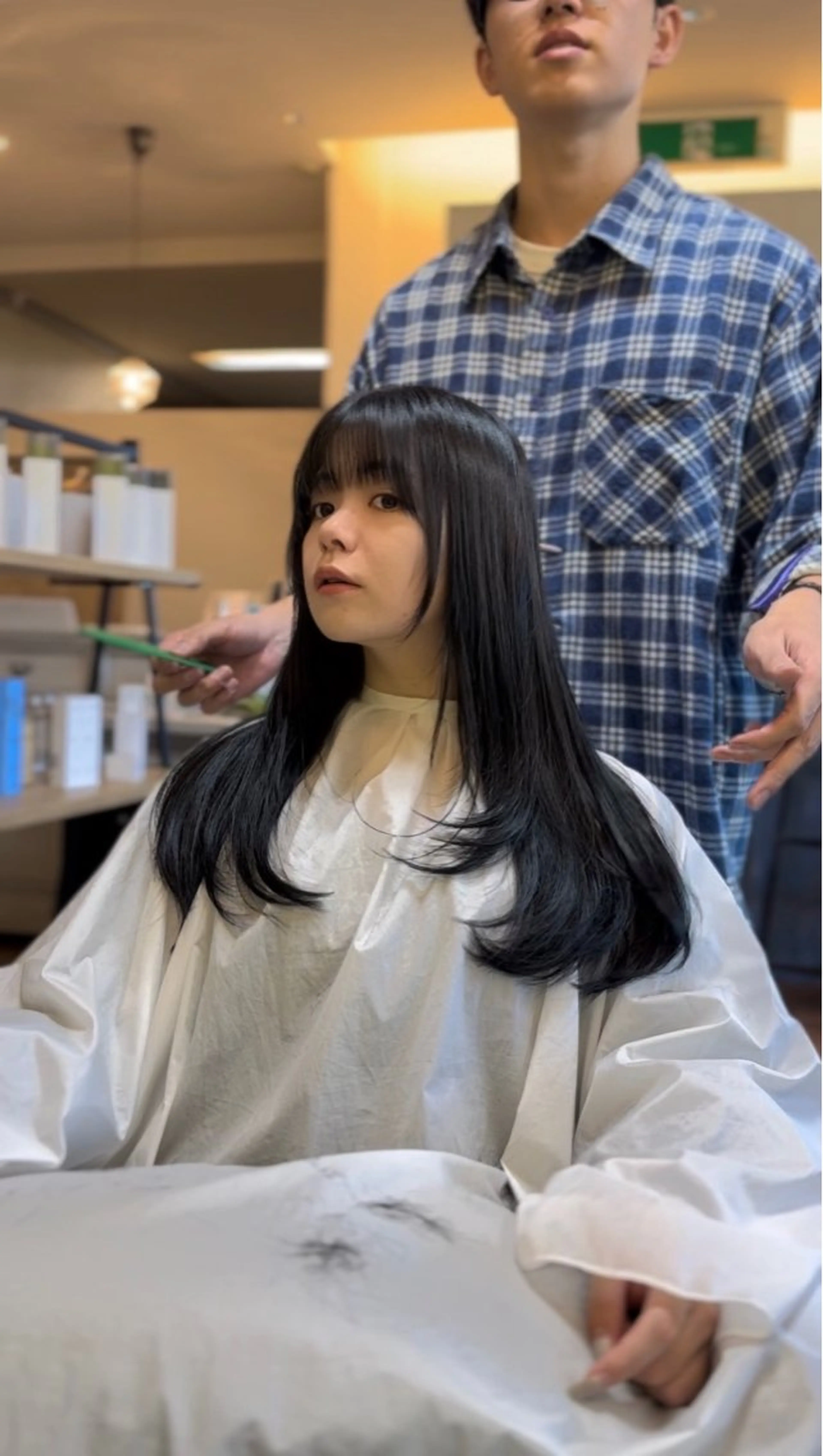 ロング カット はまだ かんたのヘアスタイル