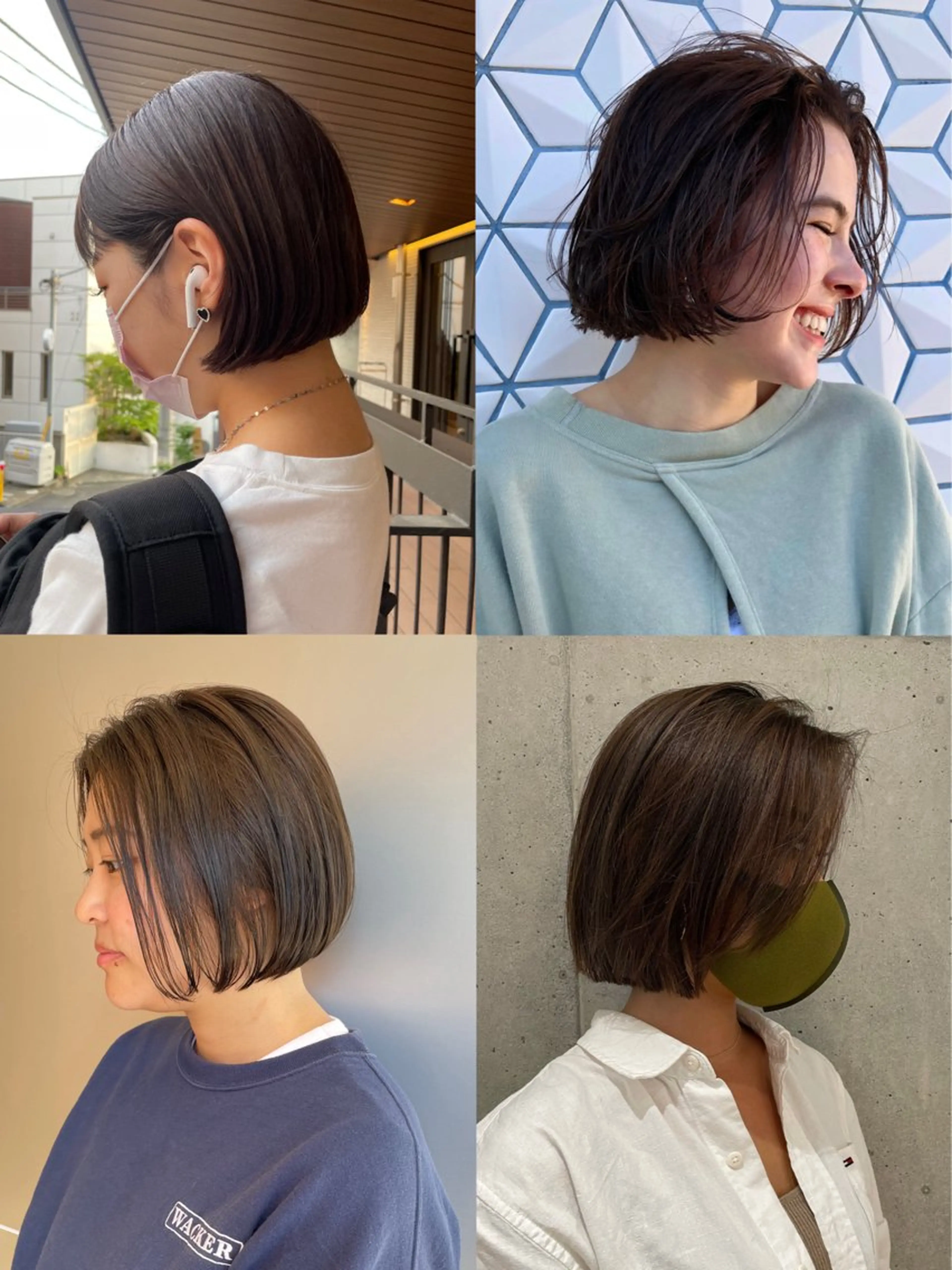 ショート カラー ボブ 似合わせカット カット ヘアカラー トリートメント Miku /ブリーチ/ボブのヘアスタイル