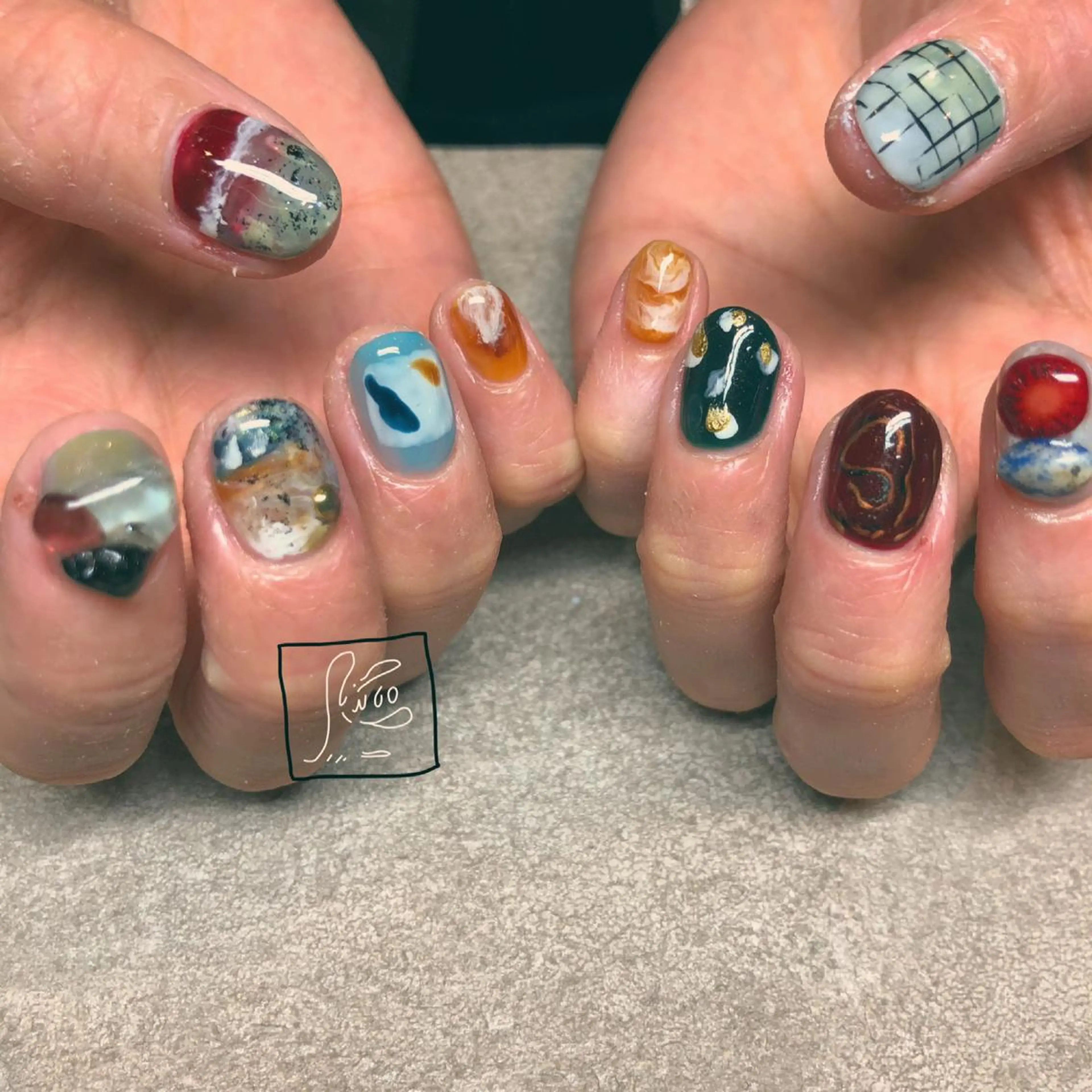 ネイル アートネイル クリアネイル ニュアンスネイル ワンカラーネイル ハンドネイル hamaguchi licoのネイルデザイン