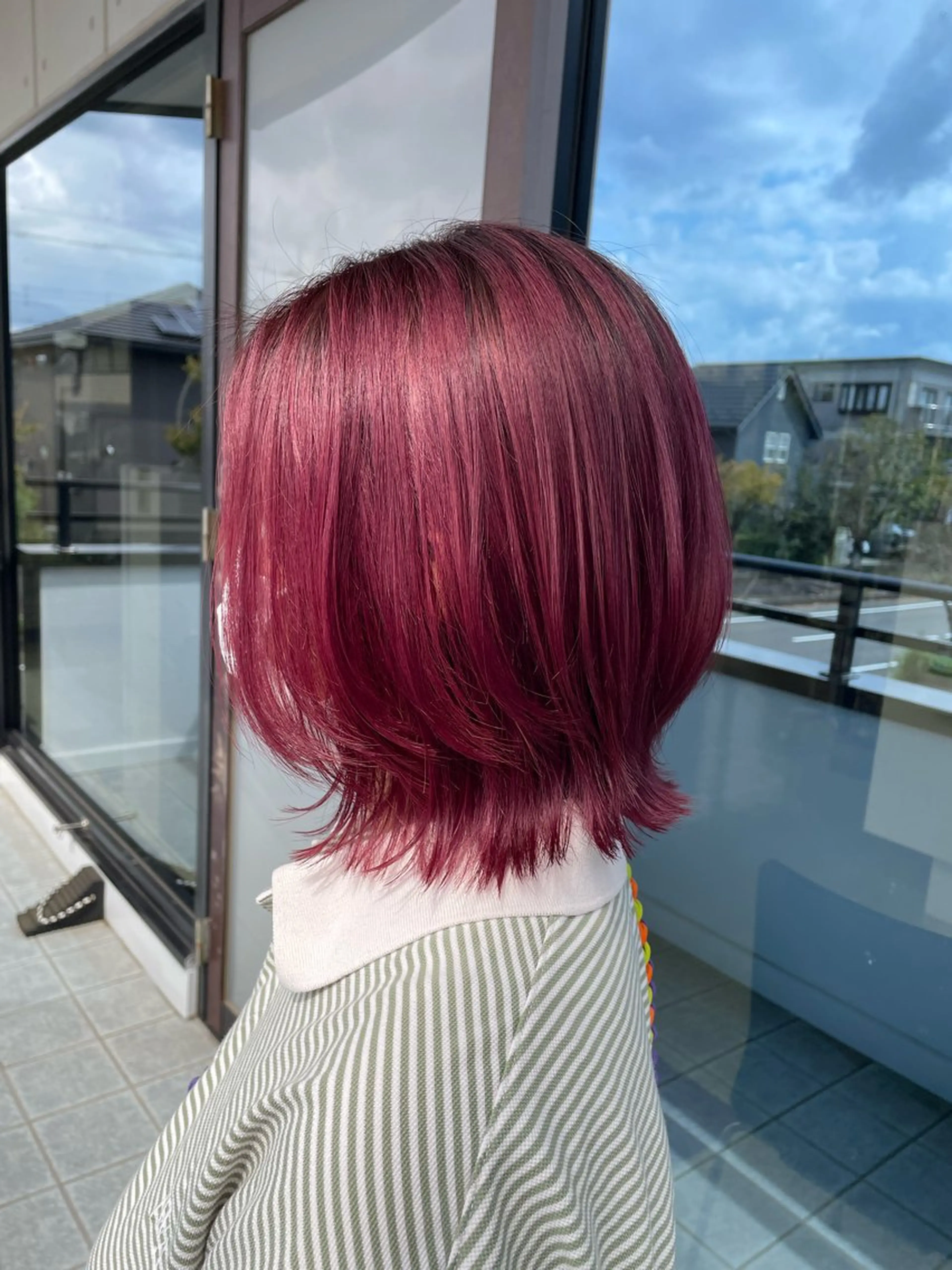 ショート ボブレイヤー ボブ レイヤーカット カット ヘアカラー トリートメント 🎧守谷市美容室 来希🎧のヘアスタイル