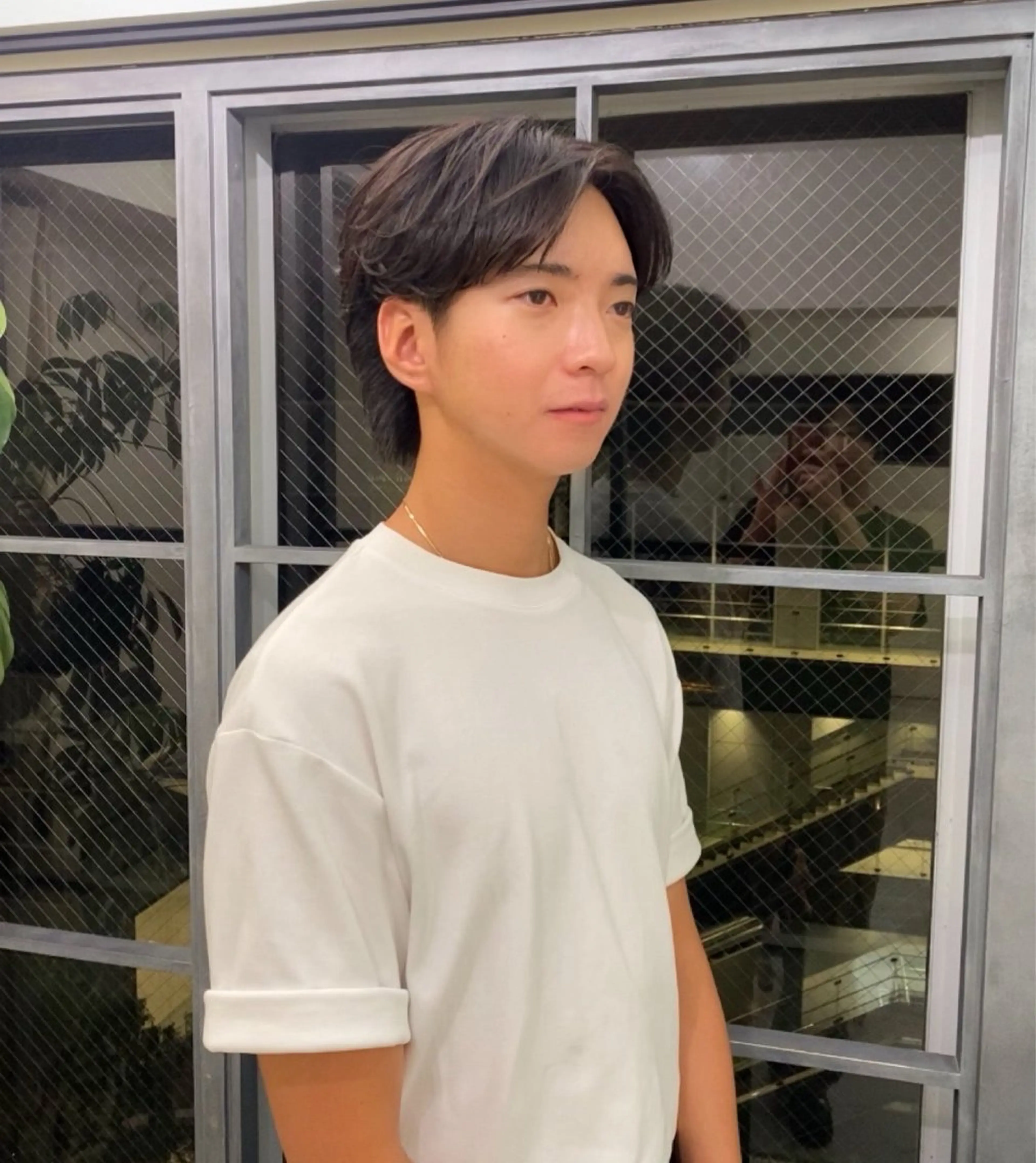 メンズ センターパート 田形清流のヘアスタイル