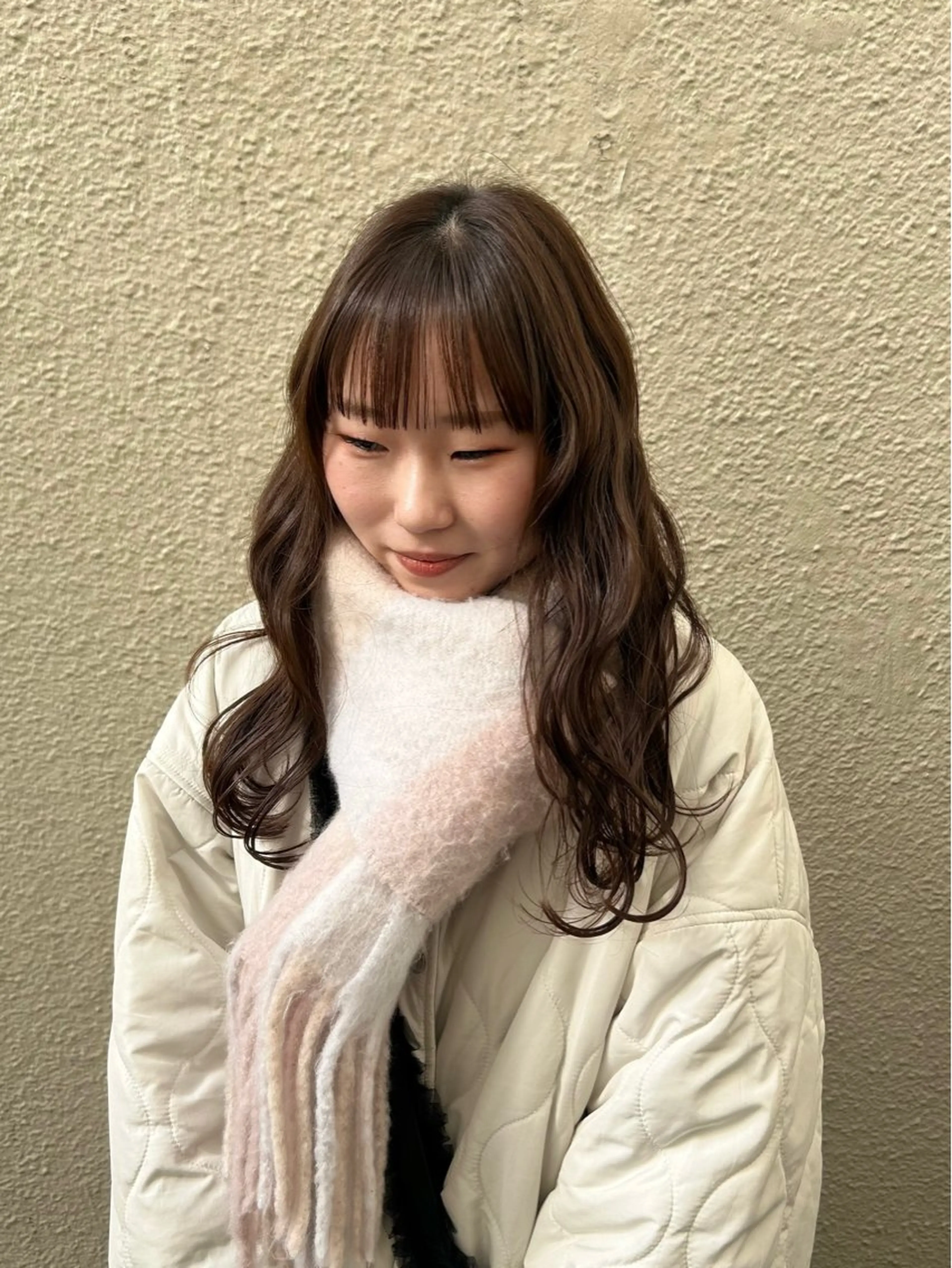 セミロング 顔周りカット カット ヘアカラー FERIA梅田 hana💫のヘアスタイル