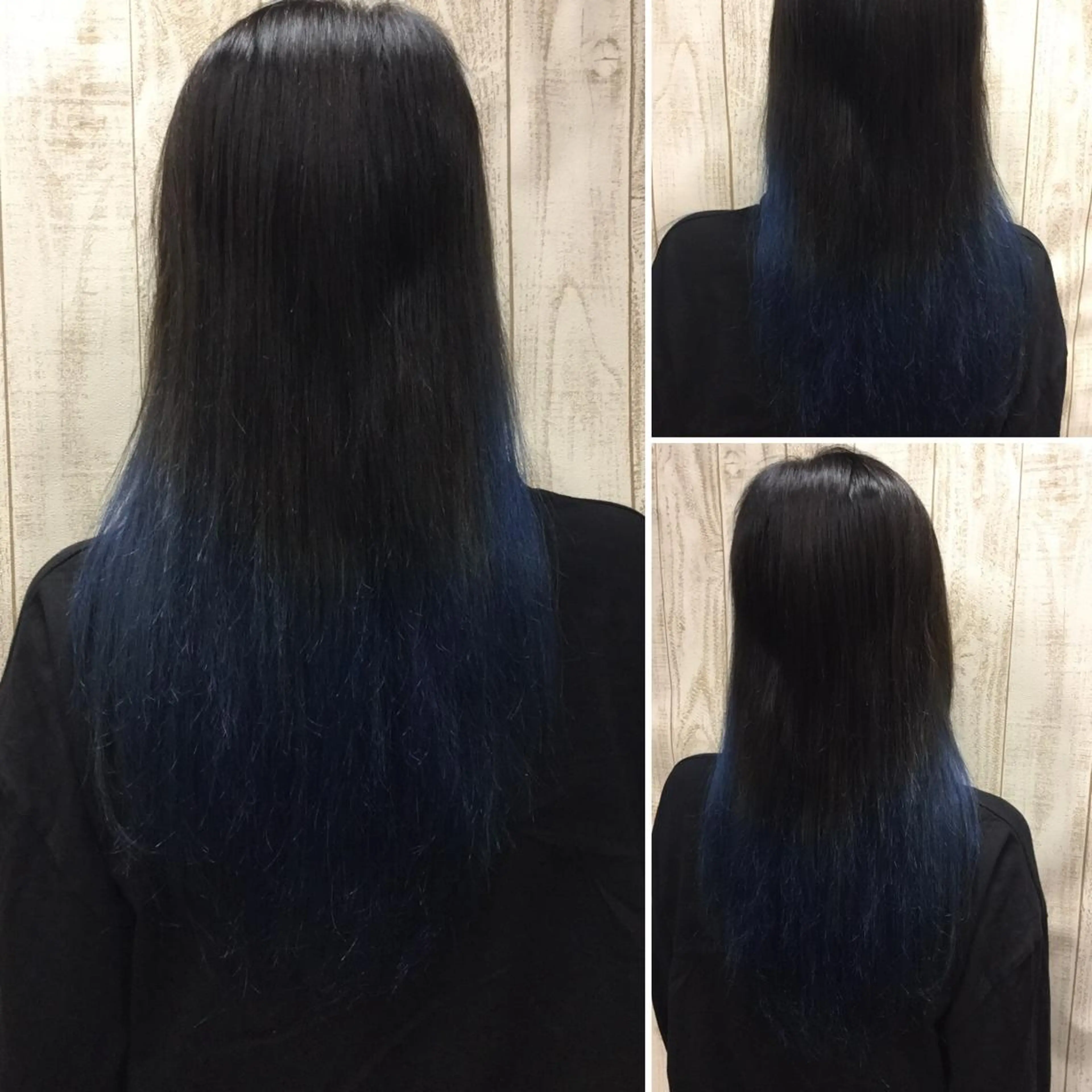 ロング カラー ブリーチ ブルーカラー グラデーションカラー ロング 後藤 健史のヘアスタイル