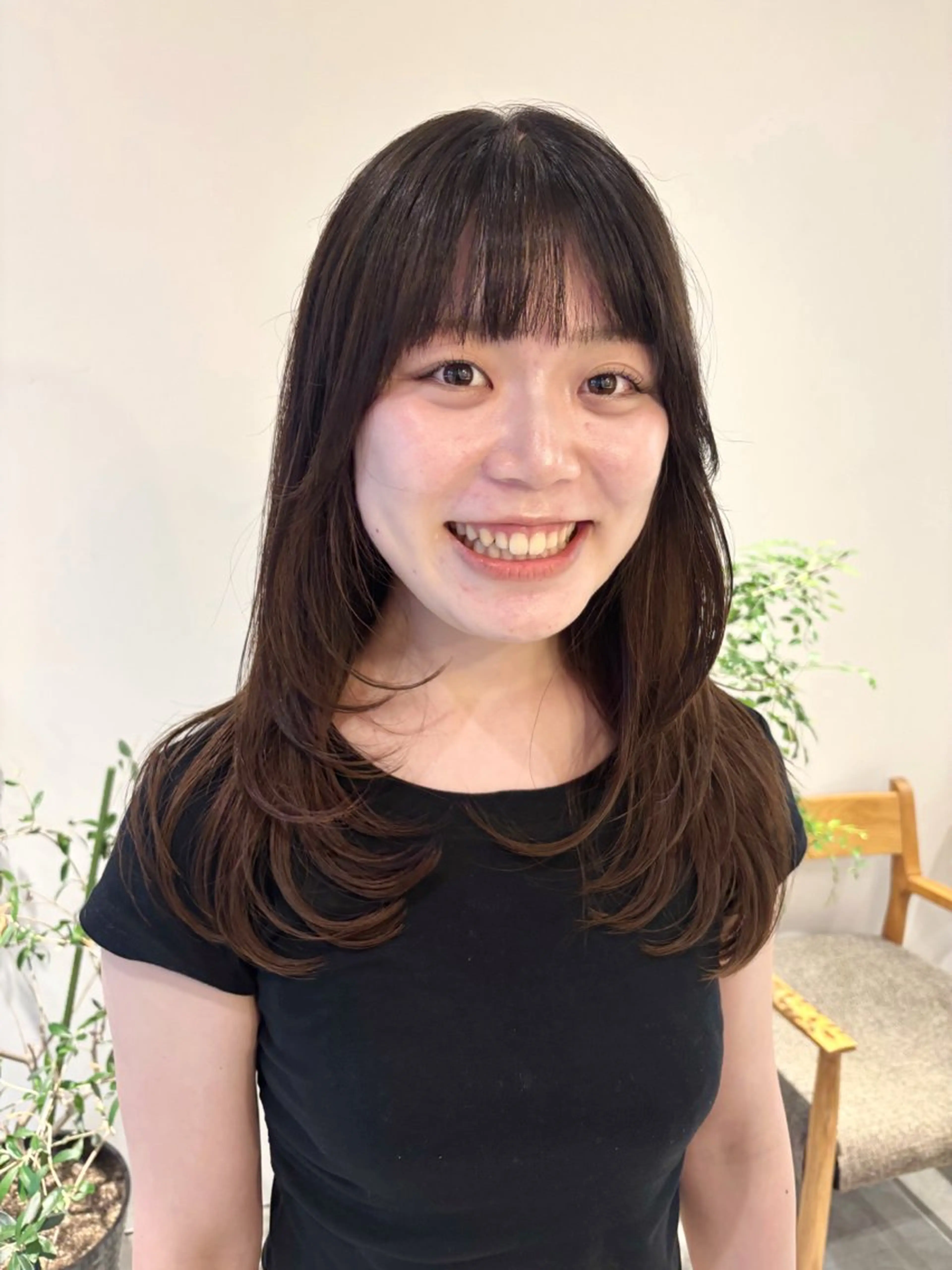 セミロング カラー レイヤーカット カット ヘアカラー 透明感カラー/ レイヤーkotonoのヘアスタイル