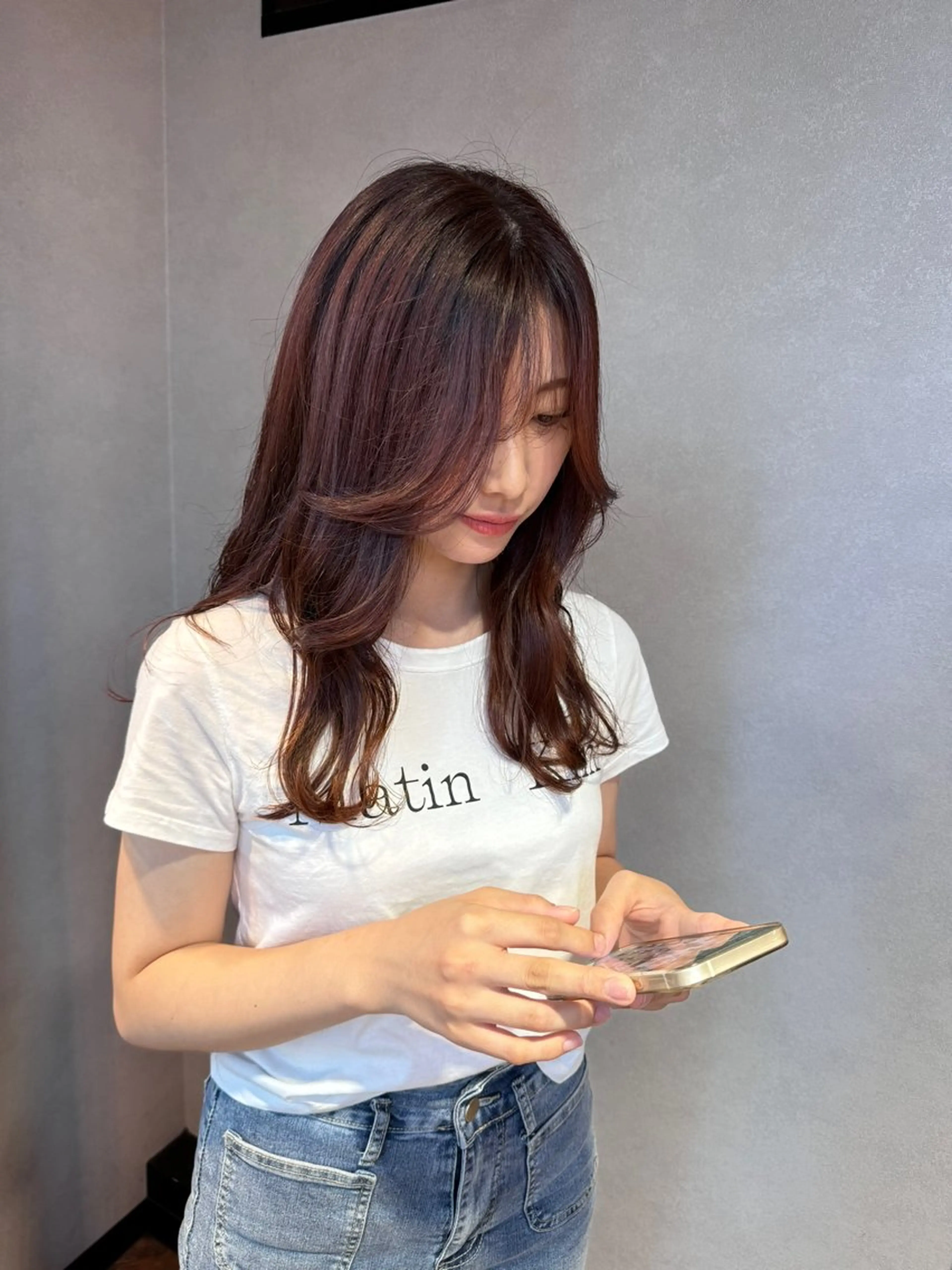ロング カラー カット ヘアカラー トリートメント 門野 優羽のヘアスタイル