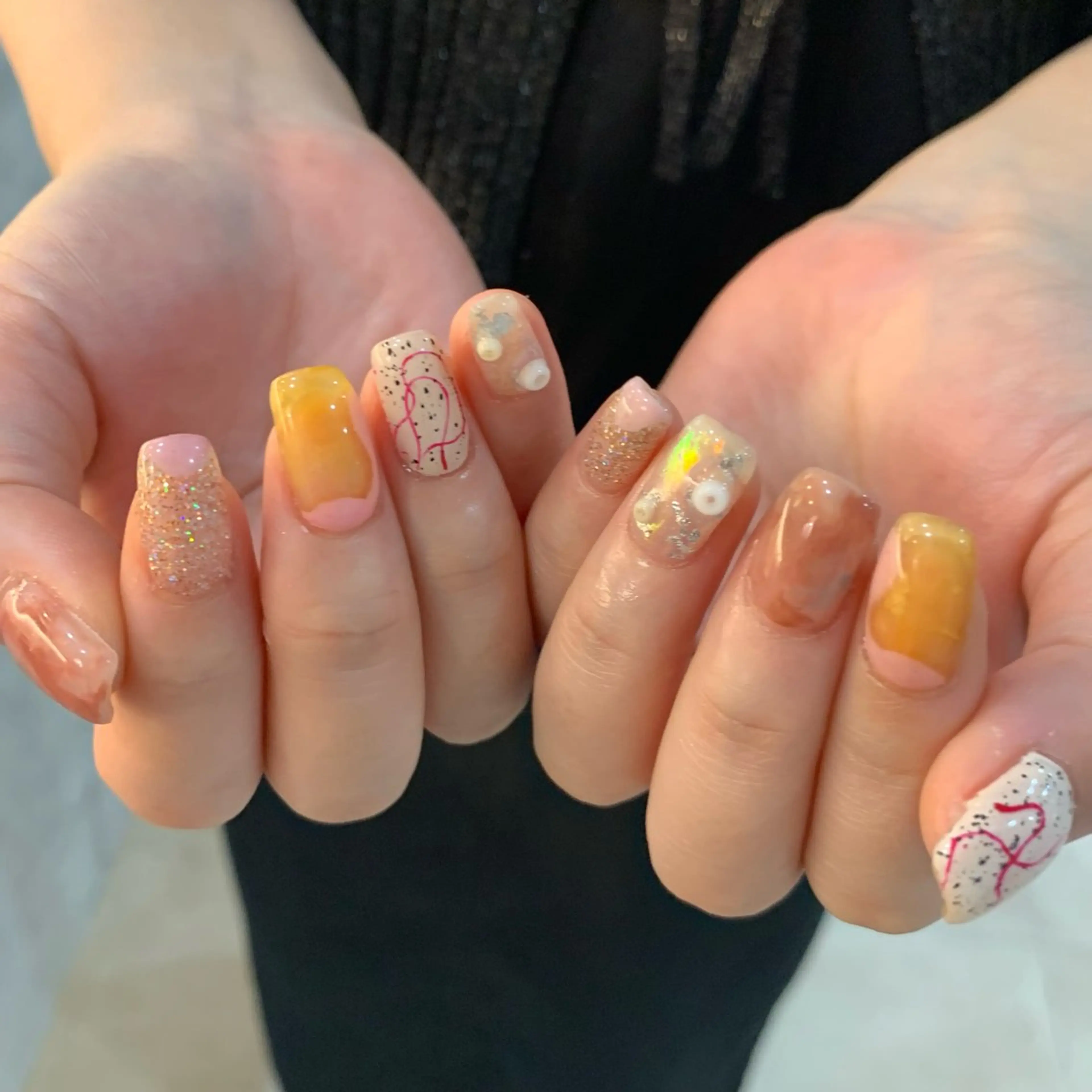 ネイル ハンドネイル フットネイル ゆびノさき茨木店 ニュアンス/アートのネイルデザイン