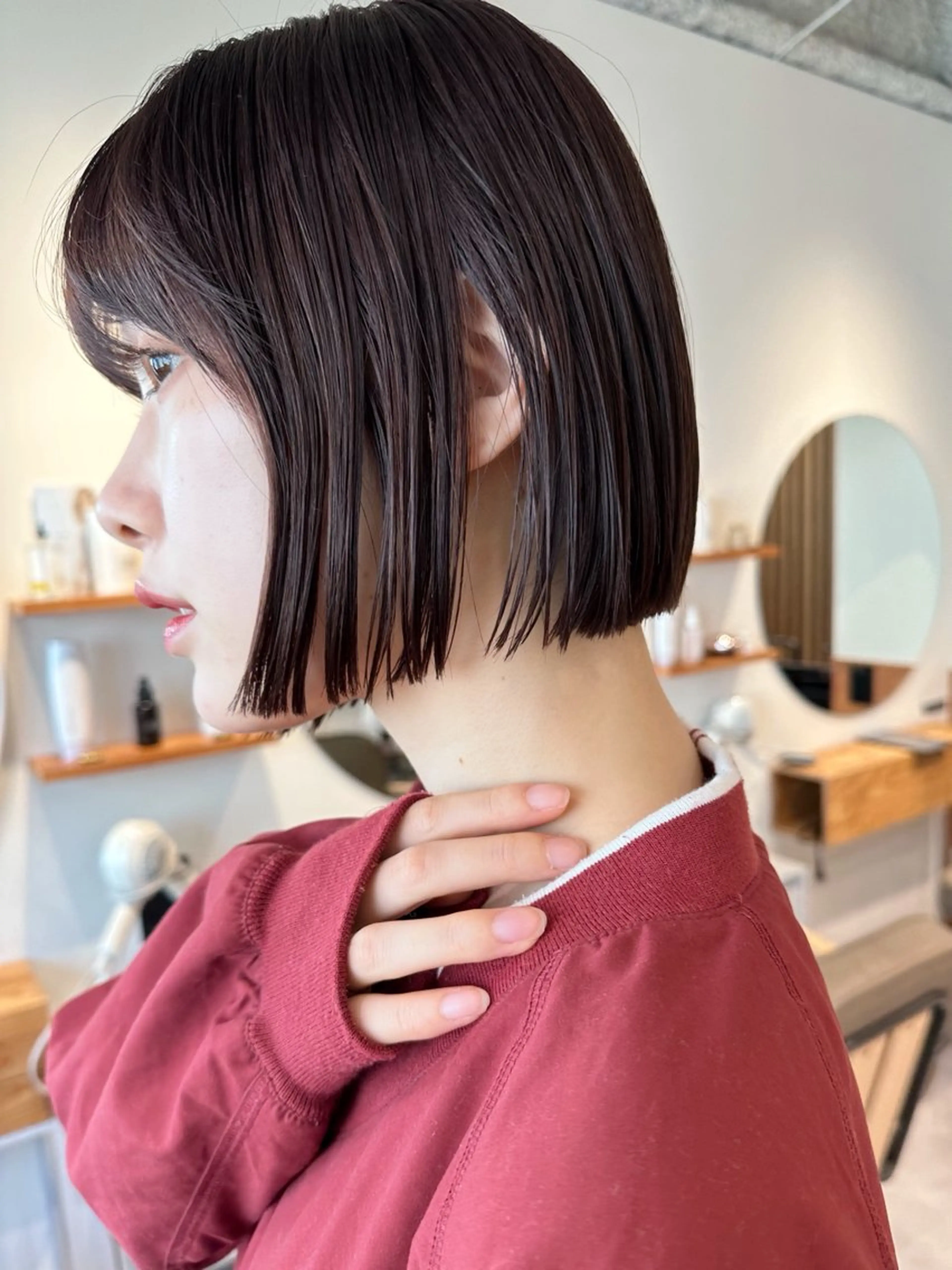 ショート カット ヘアカラー トリートメント GO TODAY原宿Lux所属・ボブ/暖色カラー/ 縮毛矯正/岸本恭明のヘアスタイル