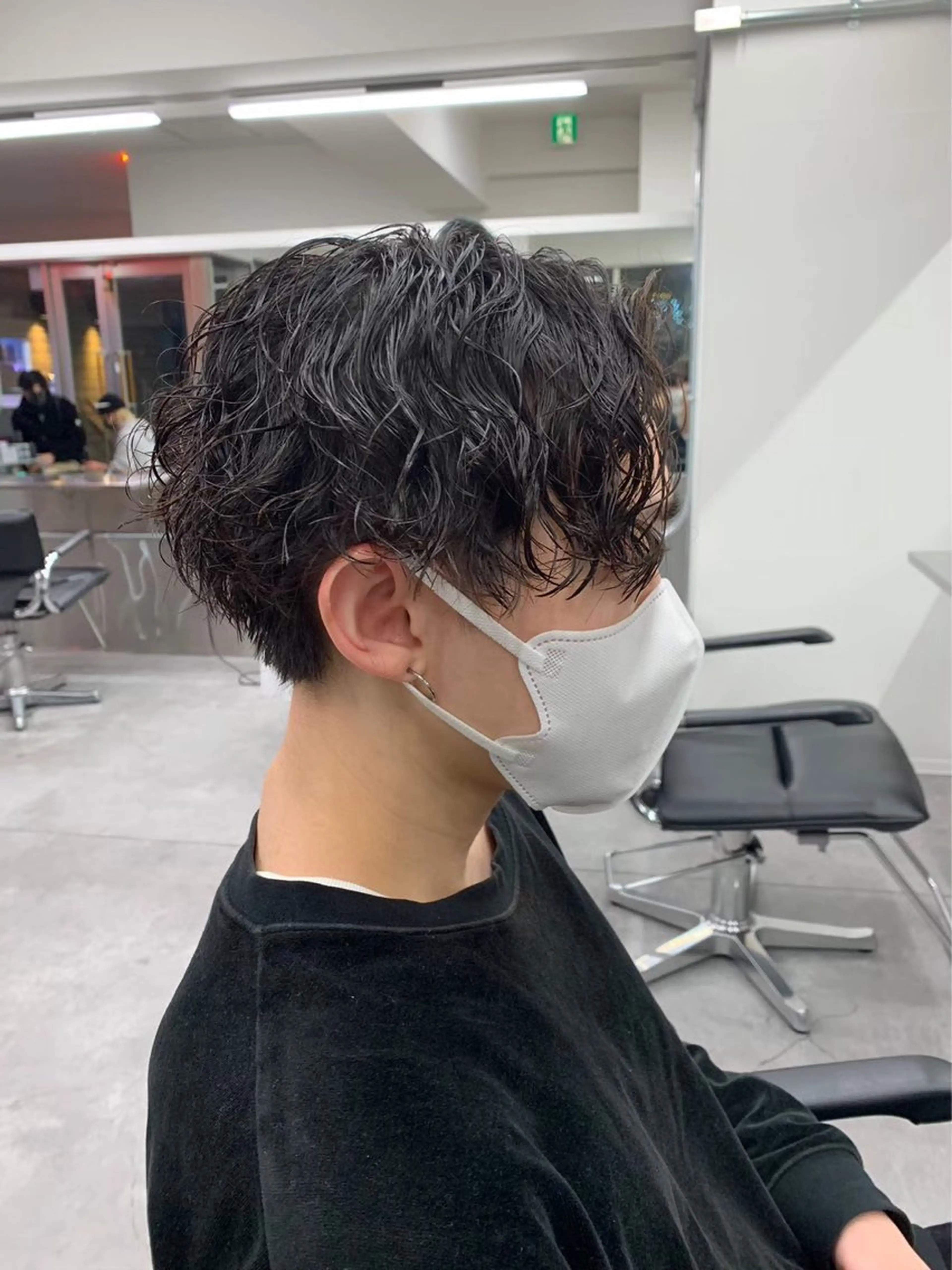 ショート パーマ メンズ 町田/波巻き/ シャドウ/メンズのヘアスタイル