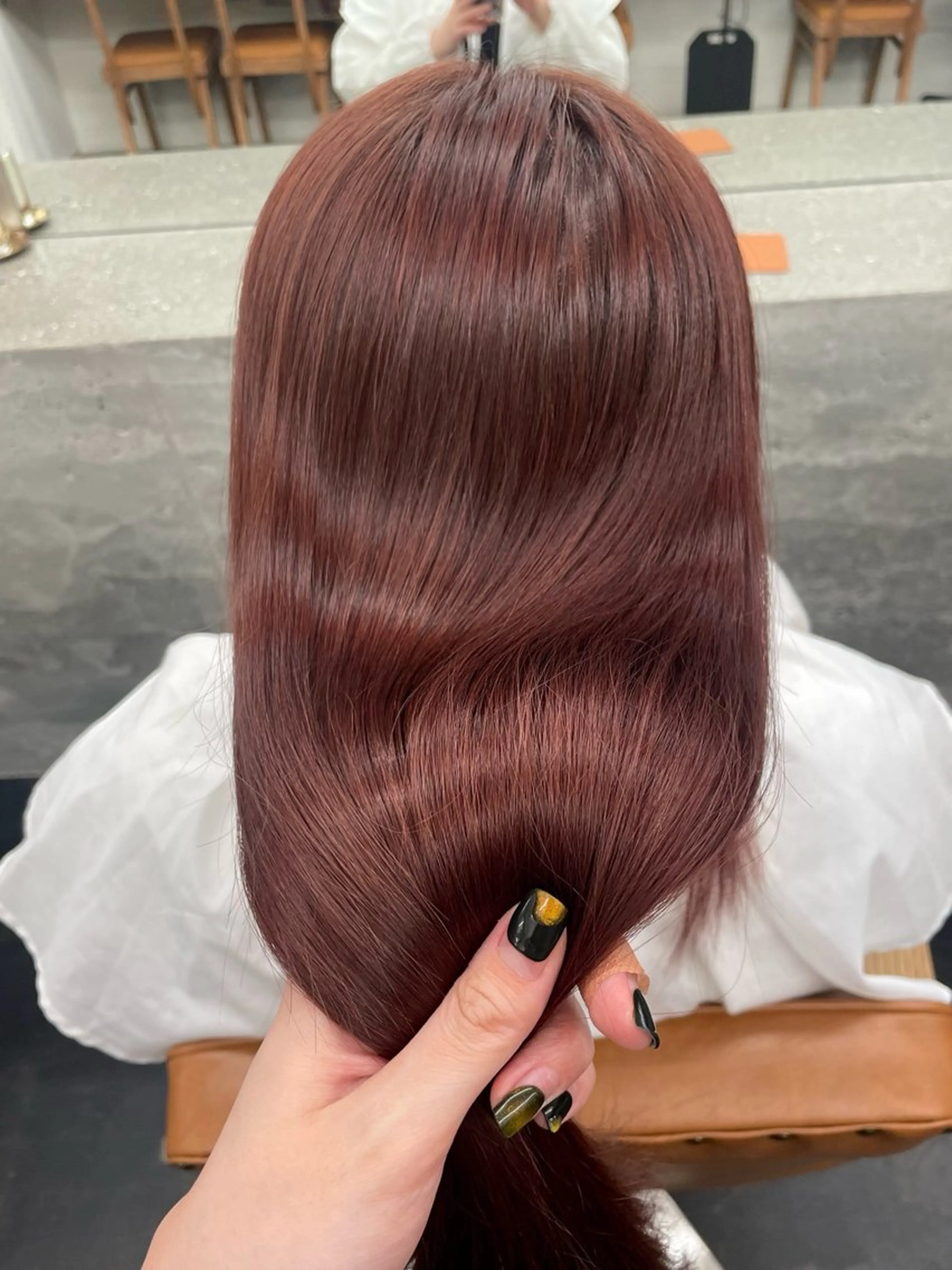 ロング ヘアカラー トリートメント ボブ/ショート おおいえひびきのヘアスタイル