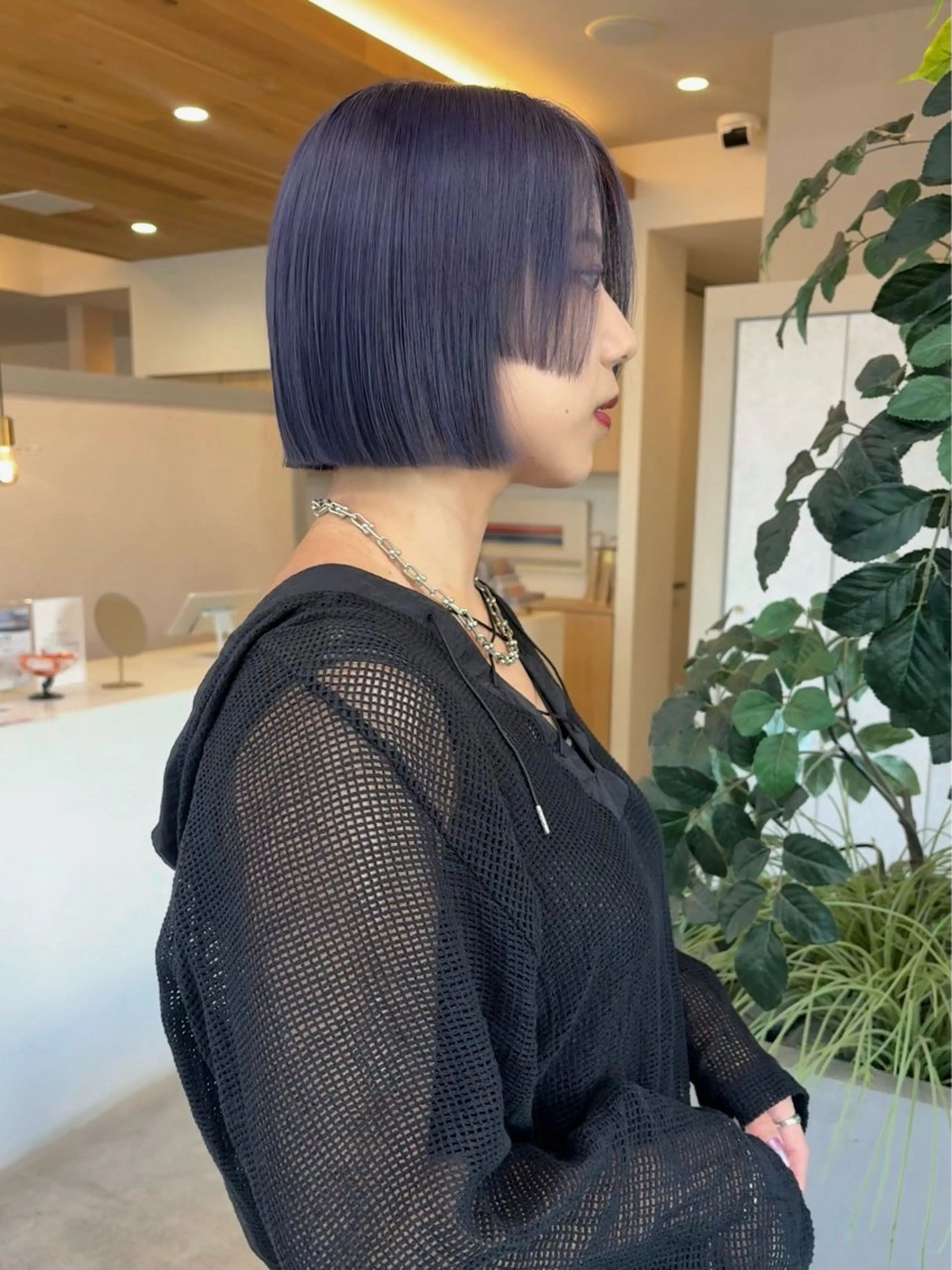 ショート カラー ブリーチ ブルーカラー ラベンダーカラー 🎀レイヤーカット 韓国ヘア🎀maiのヘアスタイル