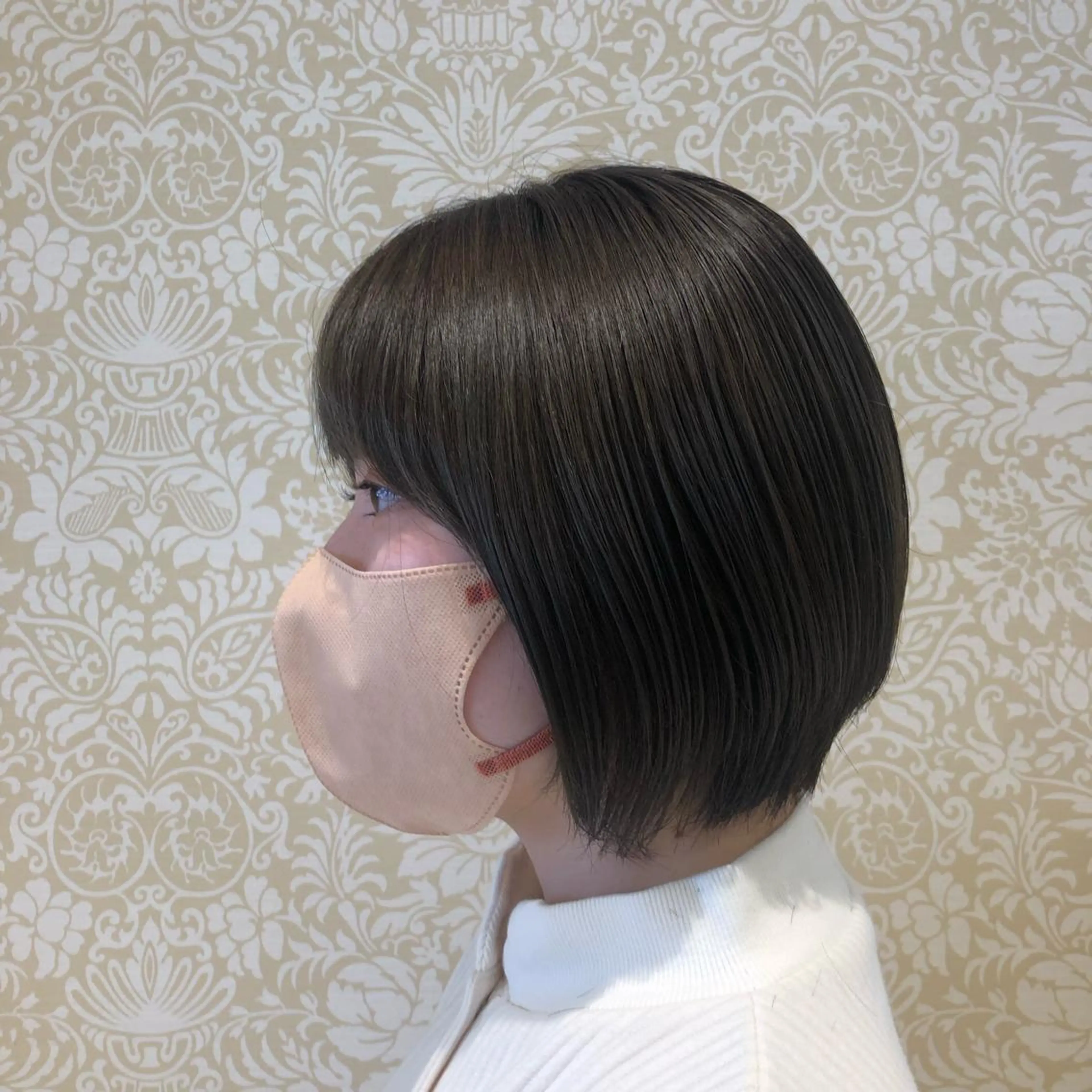 ミディアム カラー ブルーカラー ブルージュ オレンジ カット ヘアカラー トリートメント 🐠寒色系×パーマ 櫻井　麿偉🐏のヘアスタイル