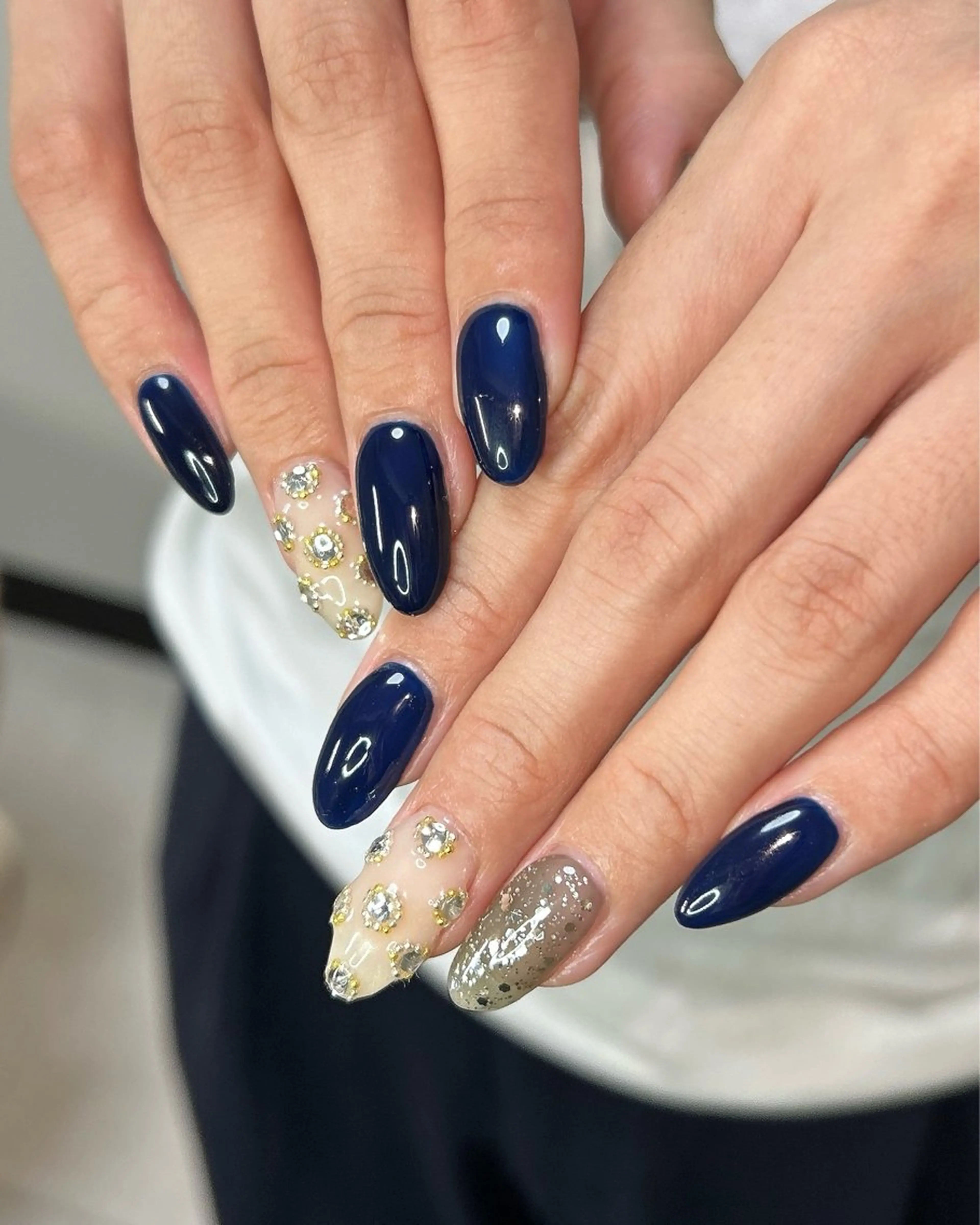 ネイル キラキラネイル ハンドネイル ten nail salon　かえでのネイルデザイン