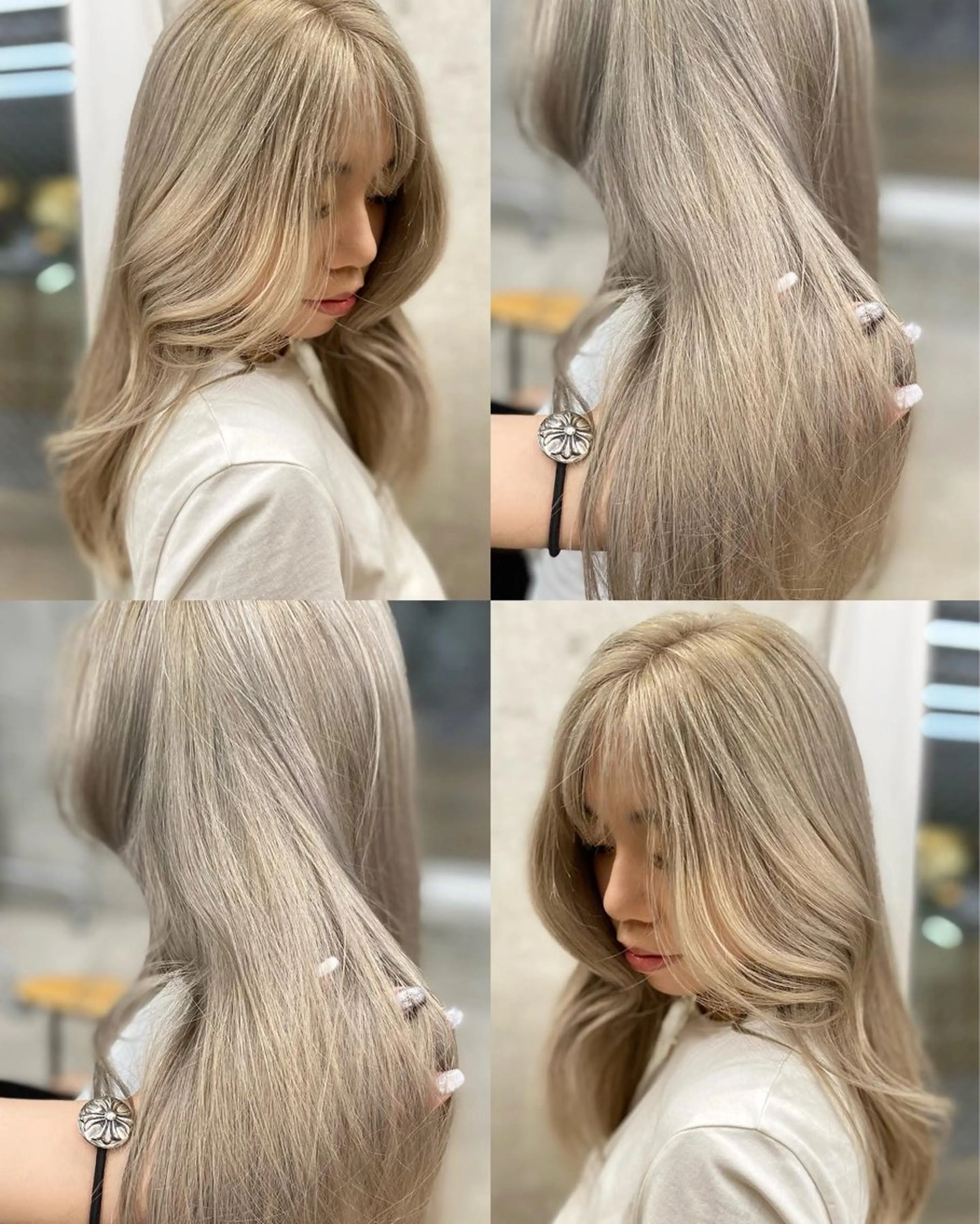 ミディアム カラー ヘアアレンジ ヘアカラー トリートメント お呼ばれヘアアレンジ mina🌷のヘアスタイル