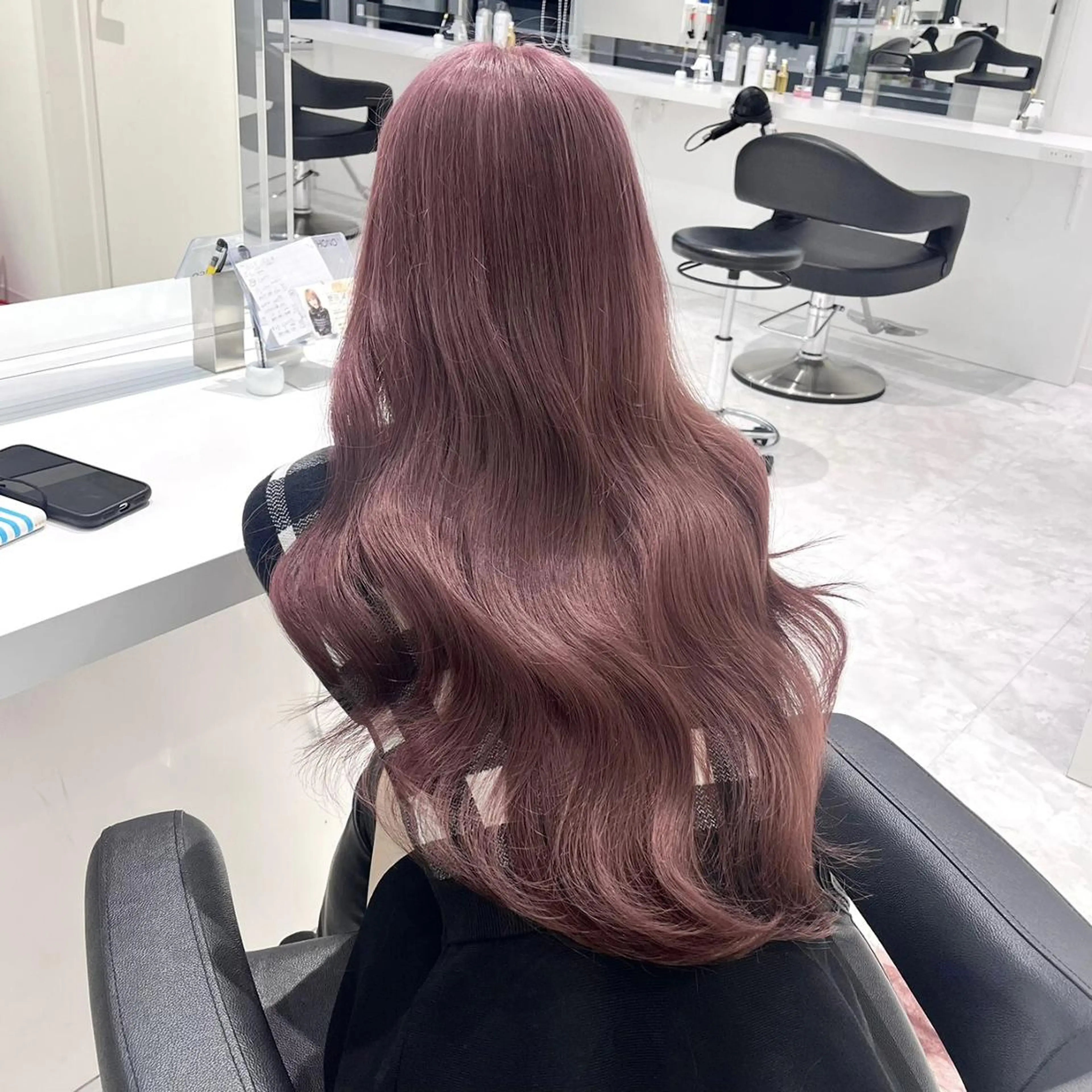 ロング カラー ガーリー♡女の子っぽ ヘア♡ピンクカラー♡のヘアスタイル