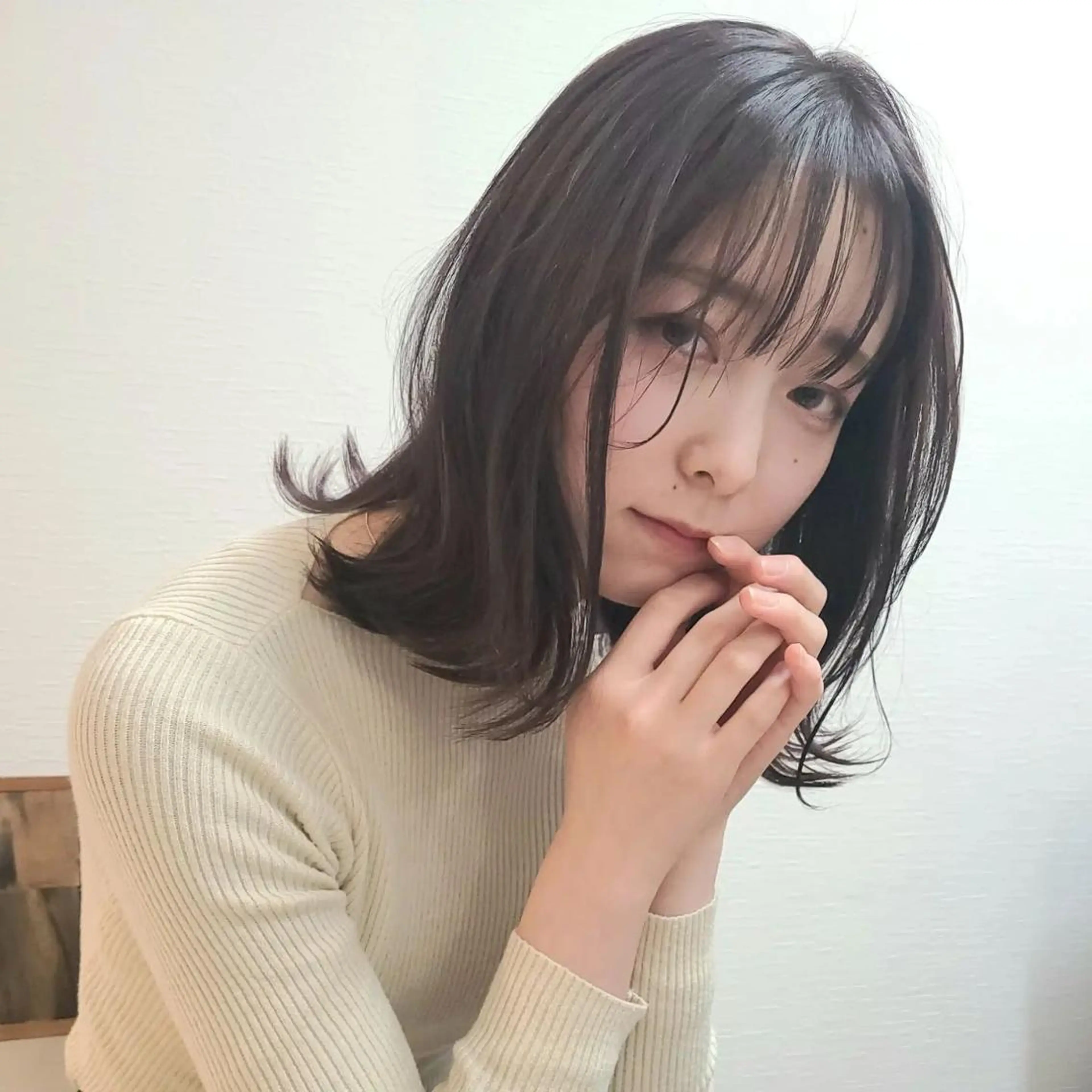 ミディアム 奈良 慎司のヘアスタイル