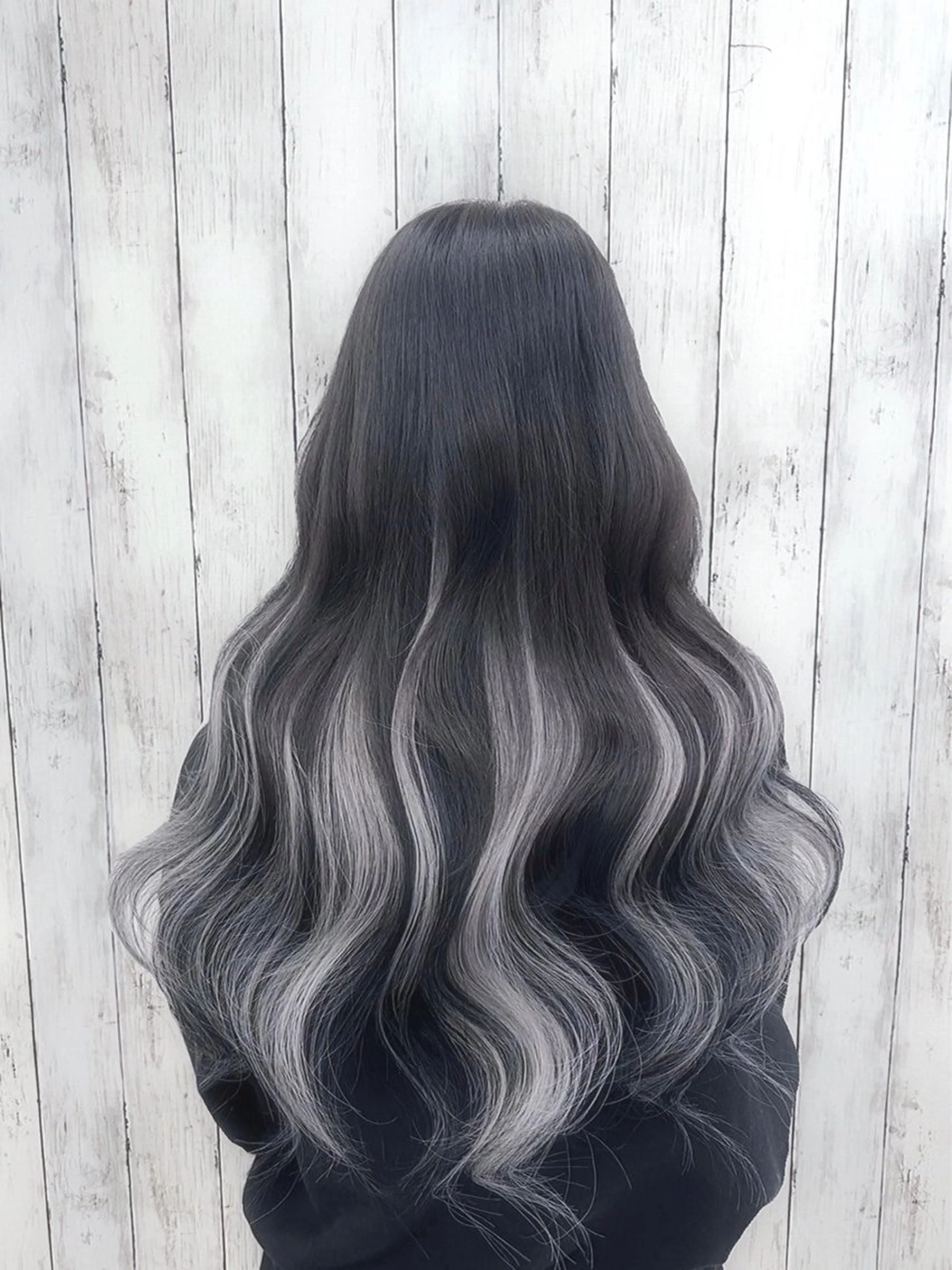 ロング カラー ヘアアレンジ エクステ 韓国風ヘア エクステ専門店 Vのヘアスタイル