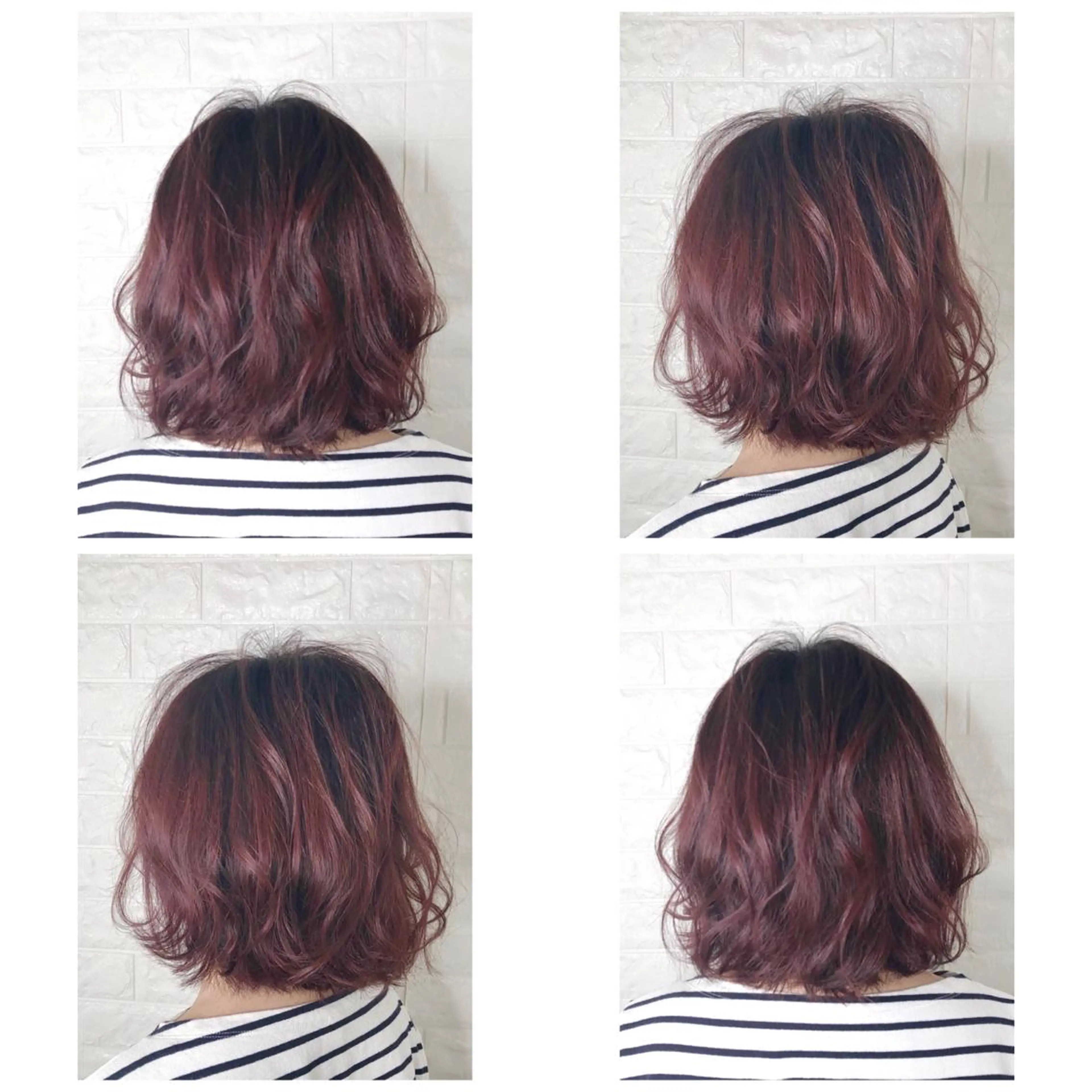 ショート カラー 切りっぱなしボブ ピンクカラー ボブ KIZU 髪質改善 オカルト怪談のヘアスタイル