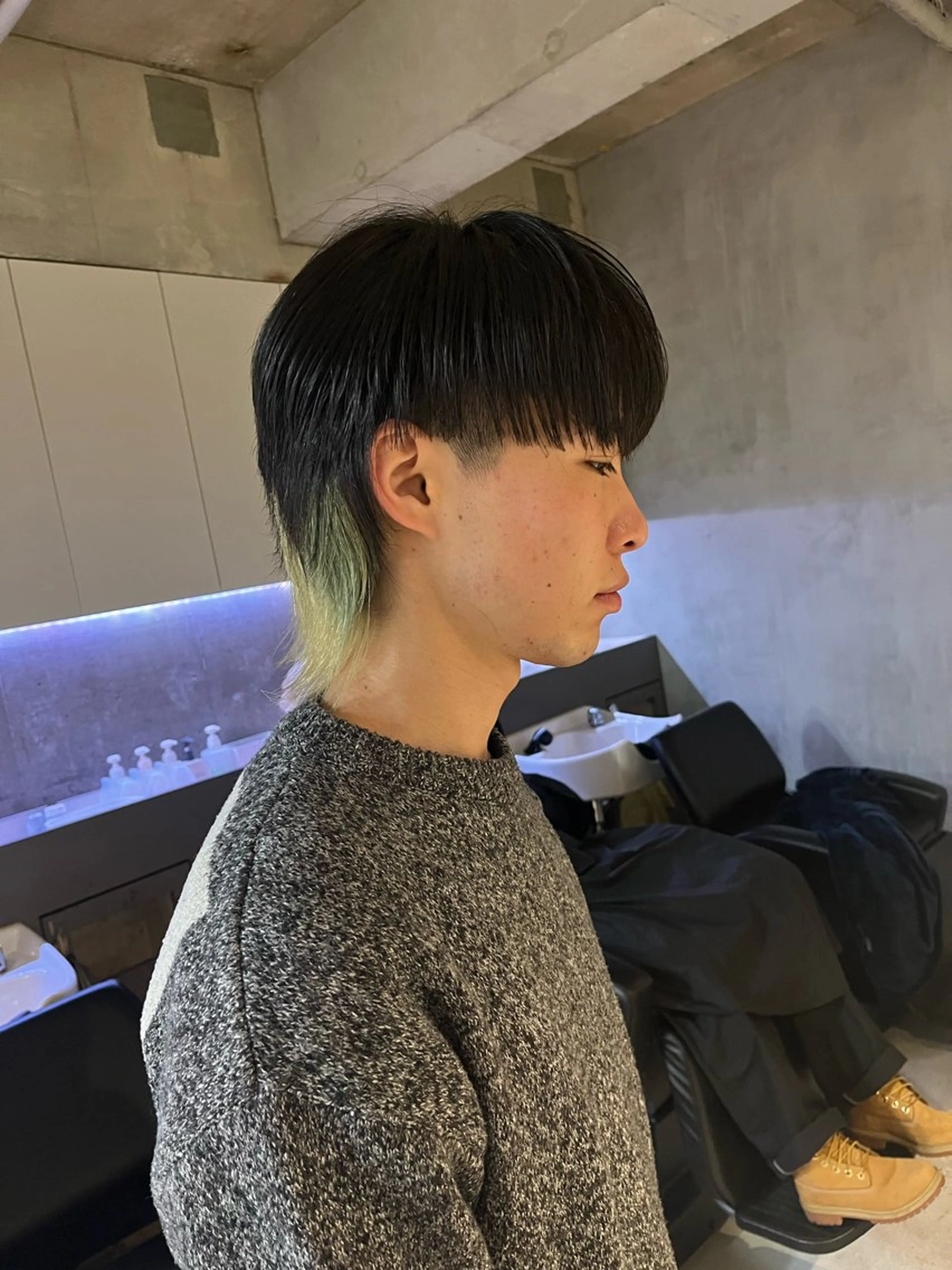 ミディアム カラー メンズ マッシュ メンズウルフカット ウルフカット ✨fifth /佐藤楓花✨️のヘアスタイル