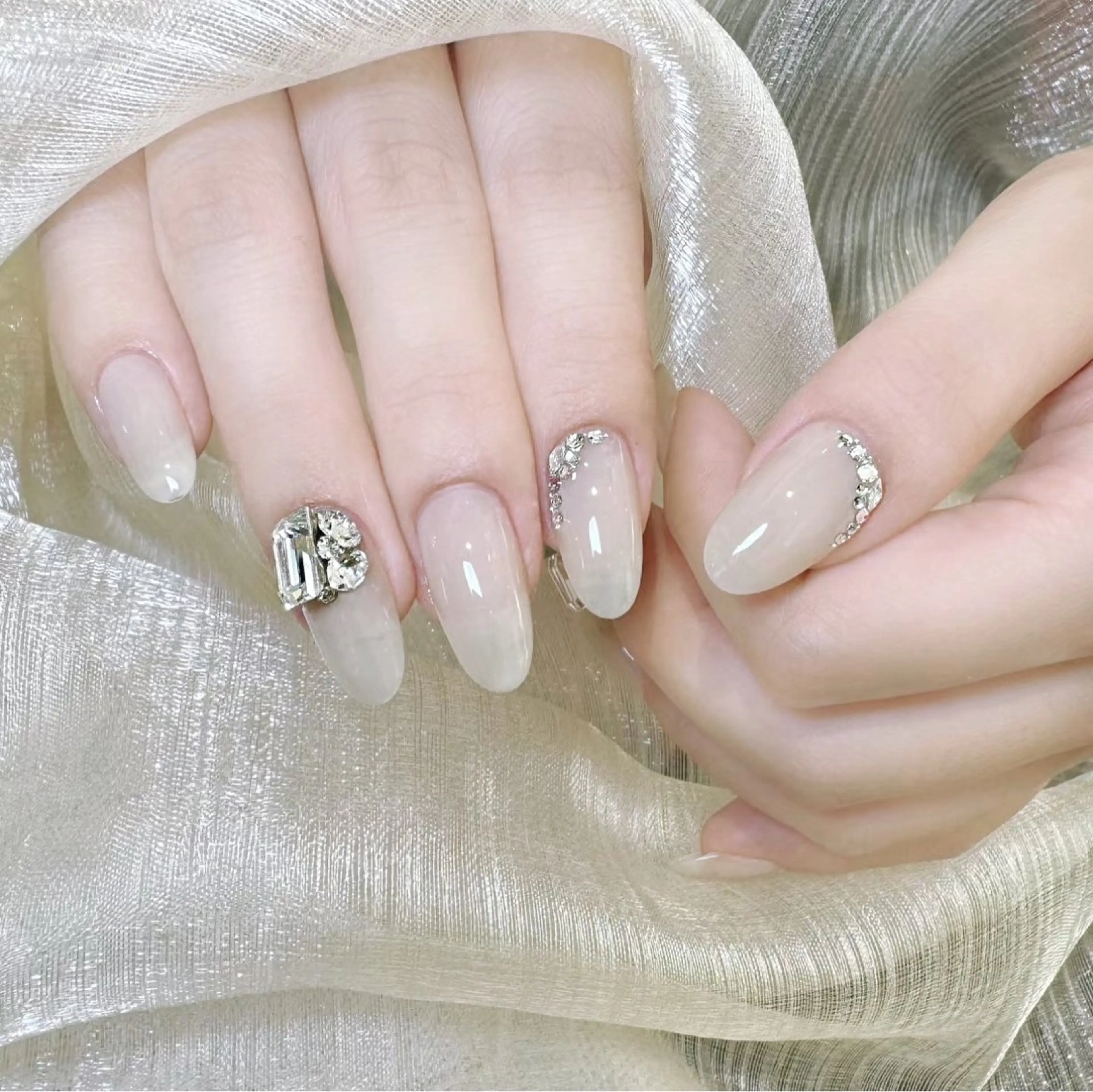 ネイル 長さ出し フレンチネイル グラデーション マグネットネイル マグネットフレンチ ハンドネイル ハンドケア ⭐️Dreamy Nail⭐️のネイルデザイン