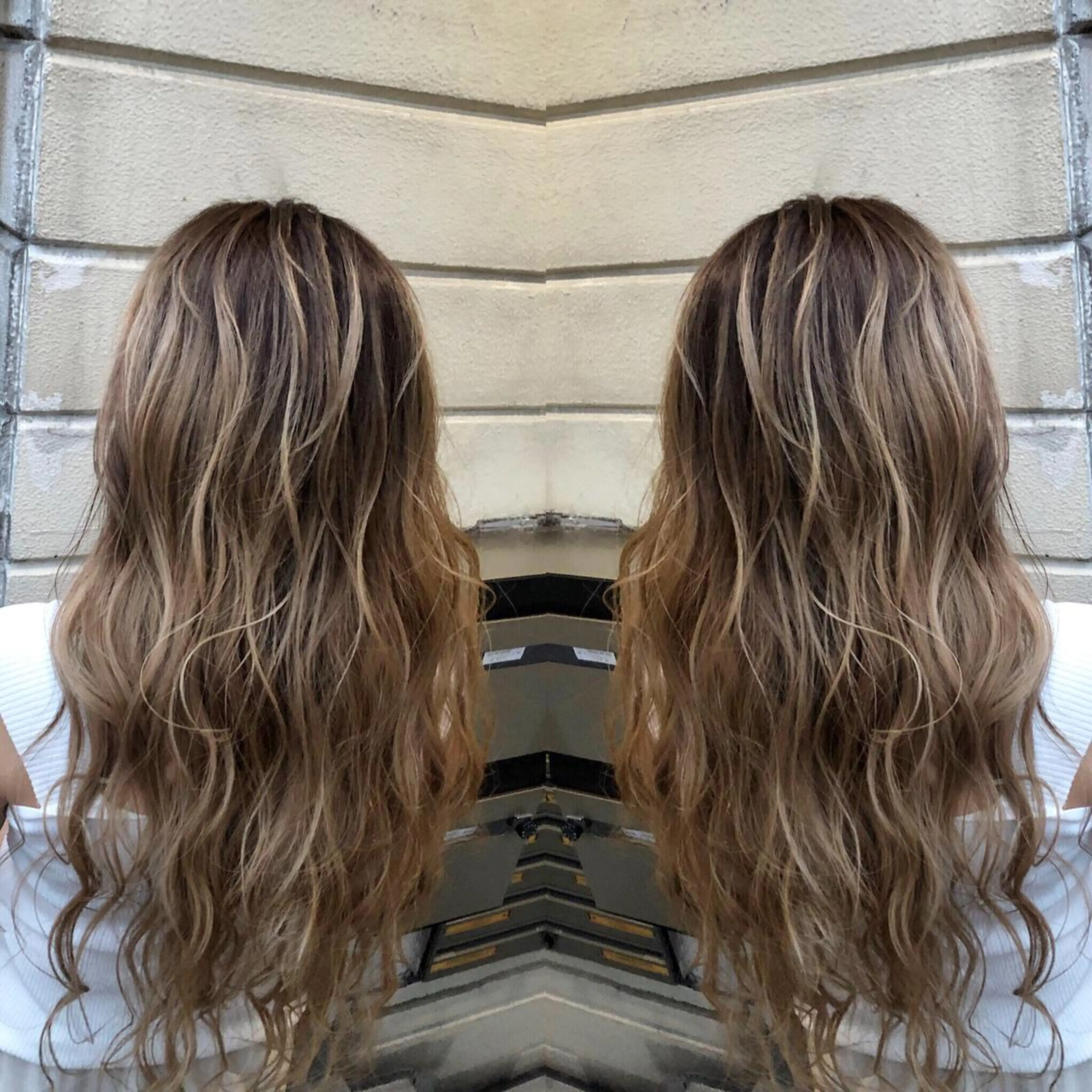 ロング カラー kr2s アメ村のヘアスタイル