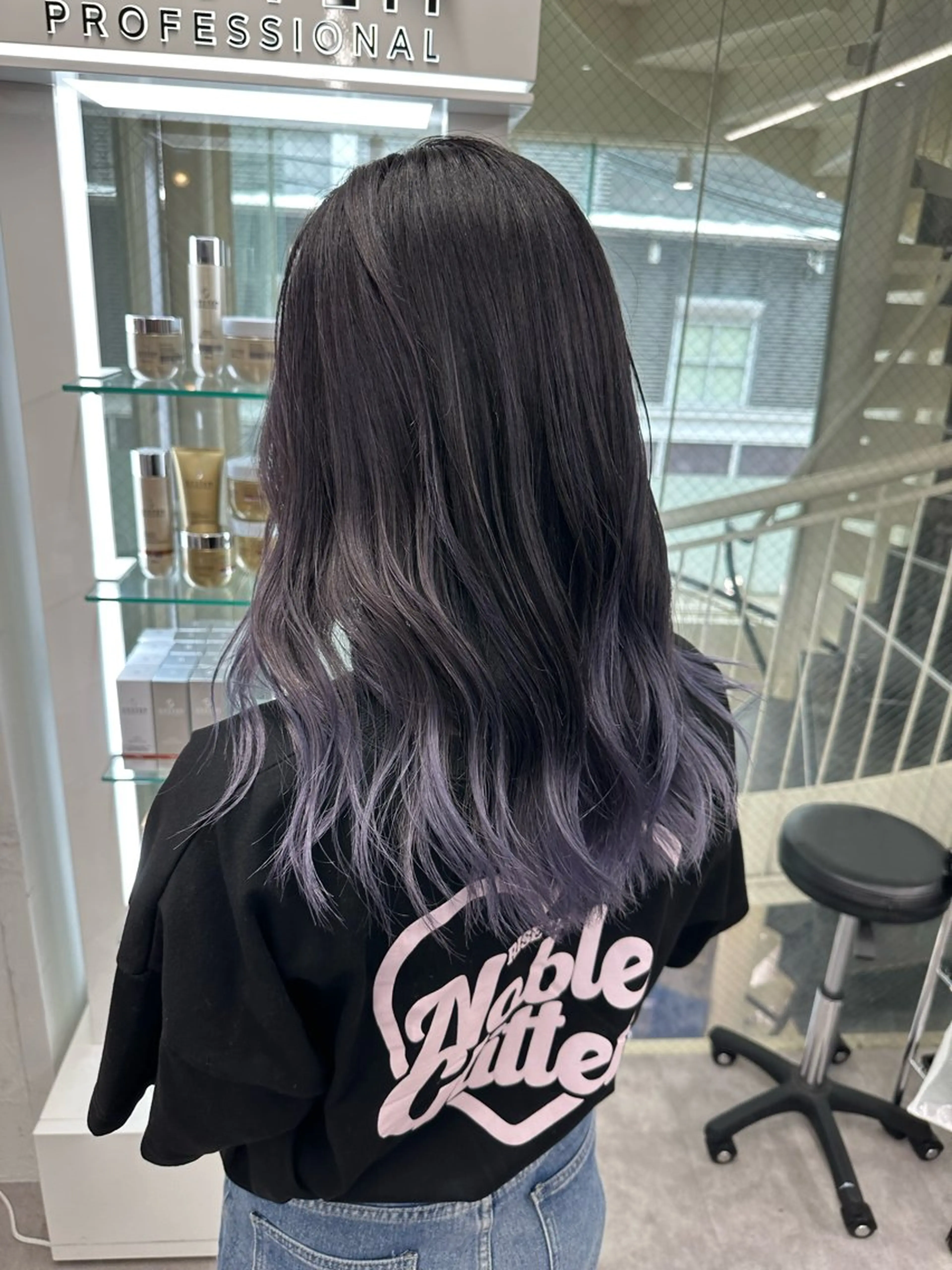 ミディアム カラー ヘアアレンジ ヘアカラー トリートメント 久米 治仁のヘアスタイル