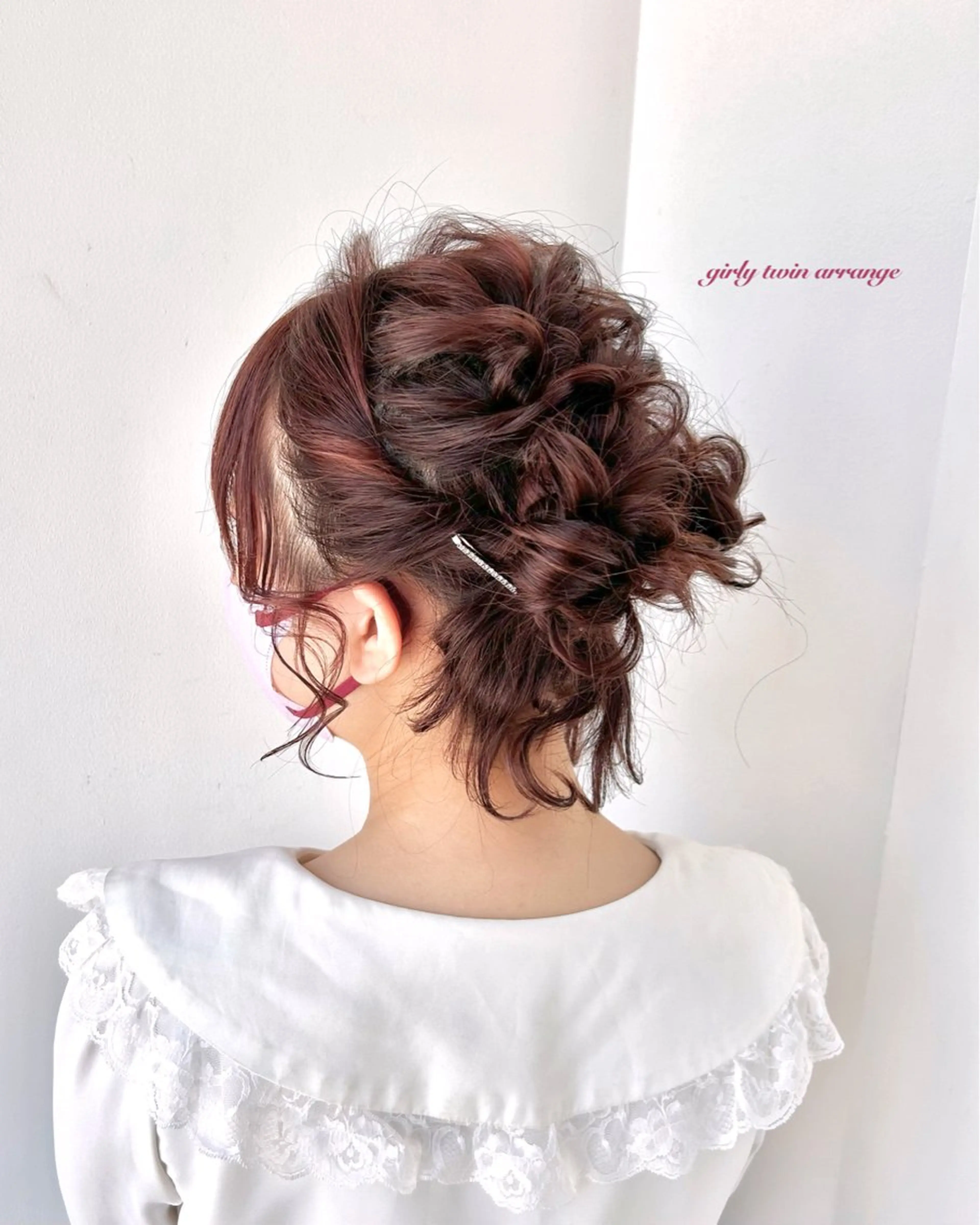 セミロング ヘアアレンジ ヘアセット 透明感カラー/ネイル COCORO 🎀のヘアスタイル