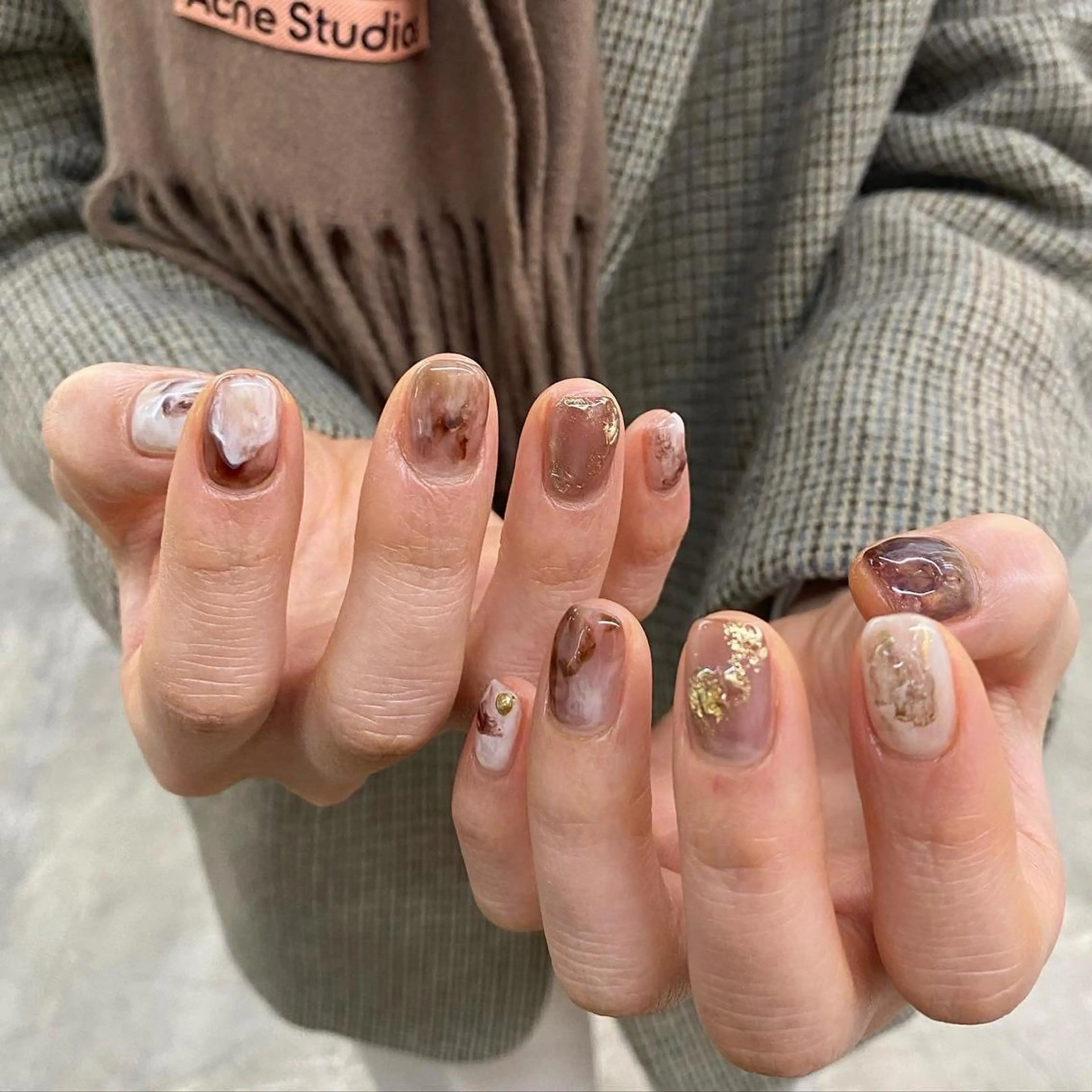 ネイル アートネイル ニュアンスネイル ピンク ハンドネイル nable.所属・望月 実莉のネイルデザイン