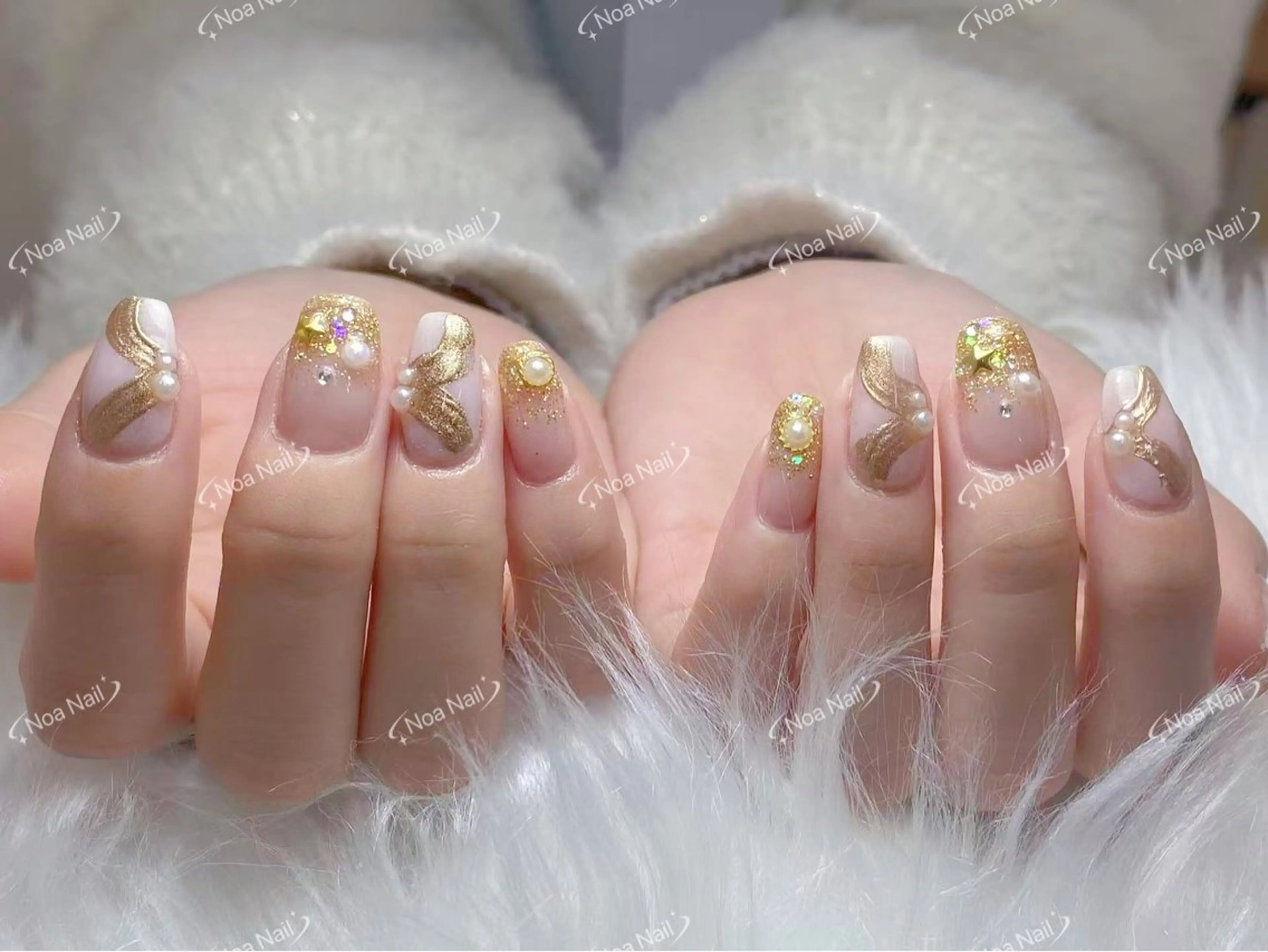 ネイル フレンチネイル グラデーション 韓国ネイル 持ち込み ニュアンスネイル ハンドネイル Noa Nailのネイルデザイン
