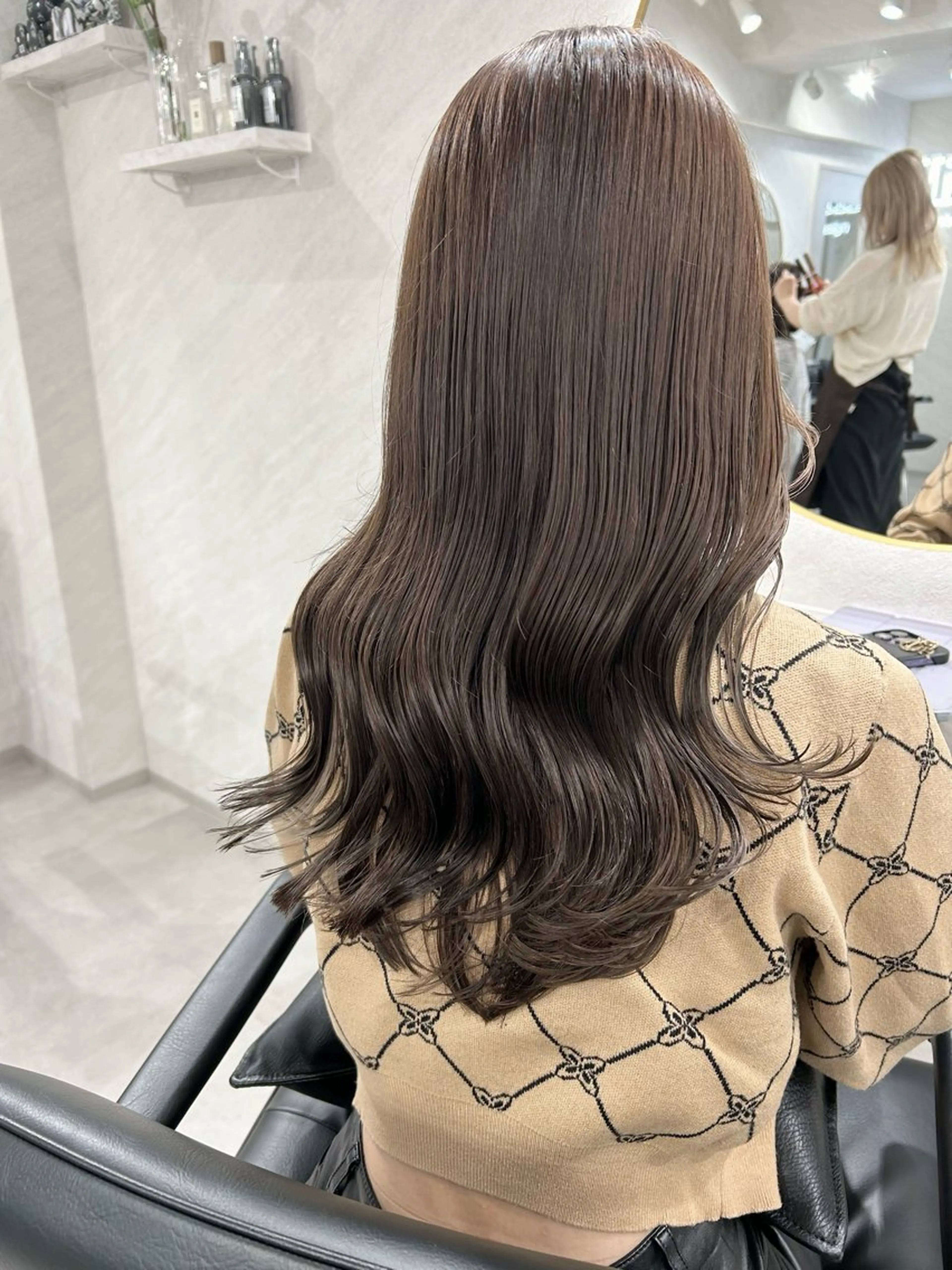 ロング カラー カット ヘアカラー トリートメント 髪質改善will hairdesignのヘアスタイル