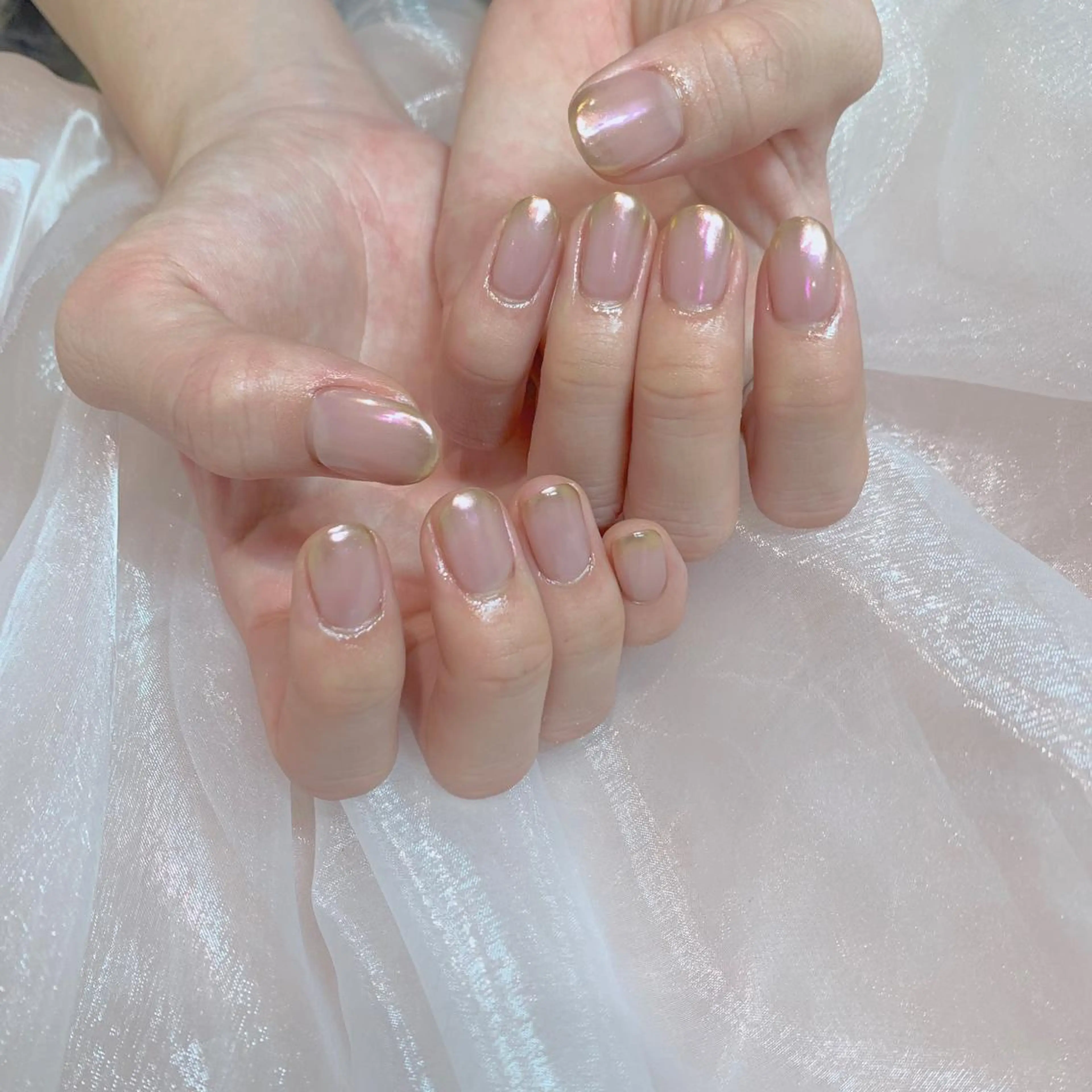 ネイル オーロラネイル ミラーネイル Kanon 🤍のネイルデザイン