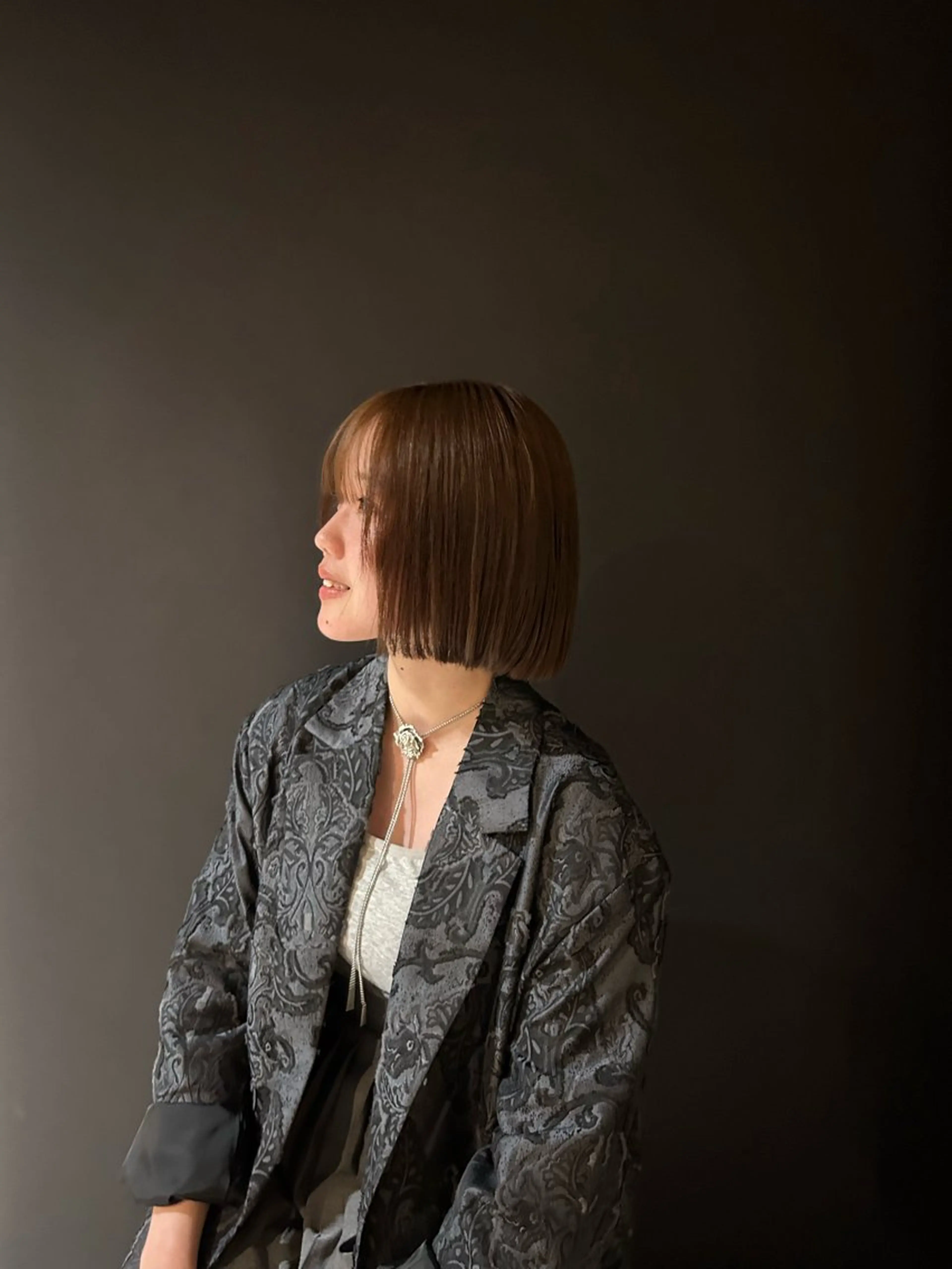 ミディアム カット ヘアカラー トリートメント 成田 渉太郎のヘアスタイル