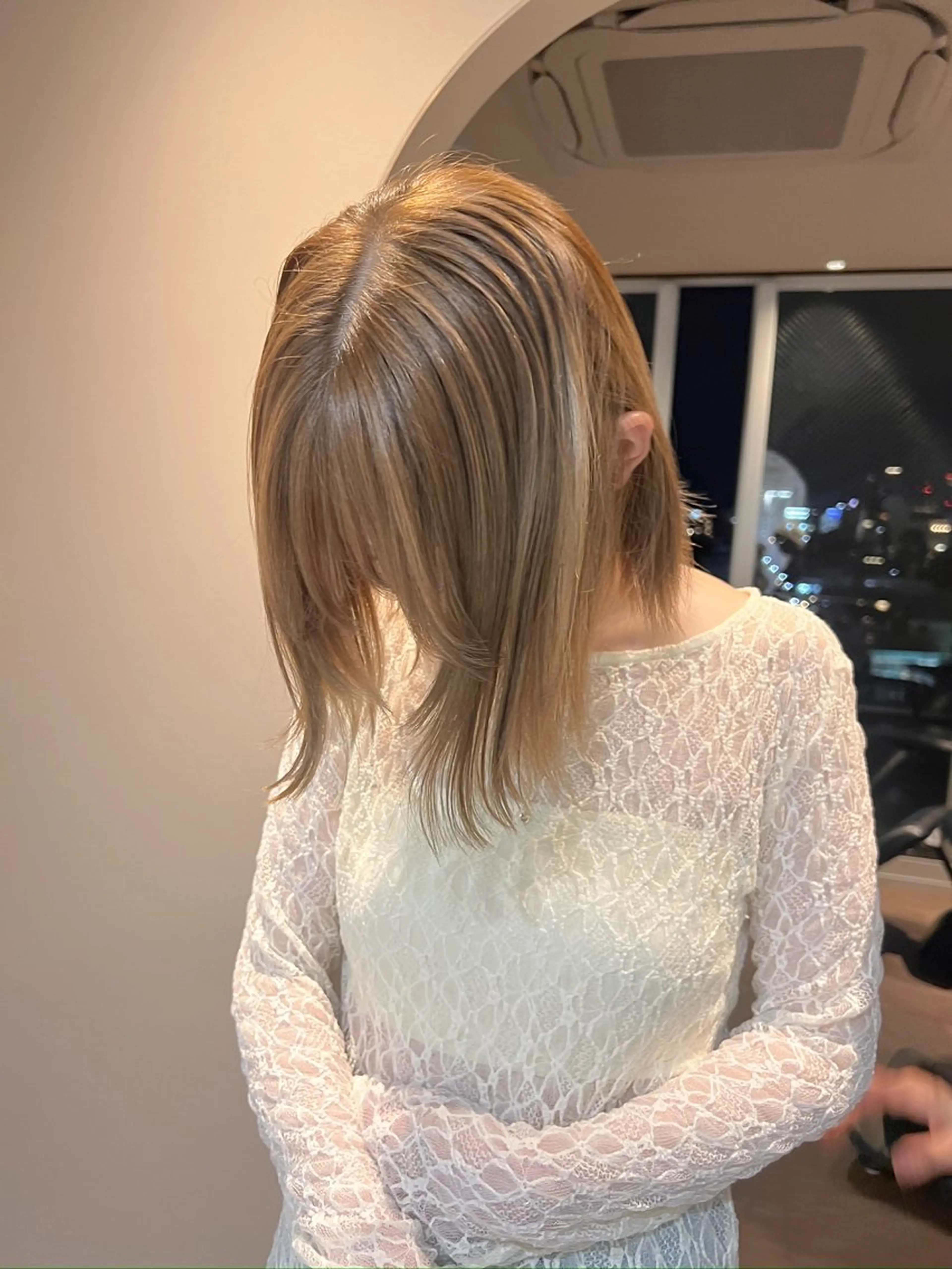 ミディアム カット ヘアカラー MIYU 色素薄めカラー🫒♡のヘアスタイル