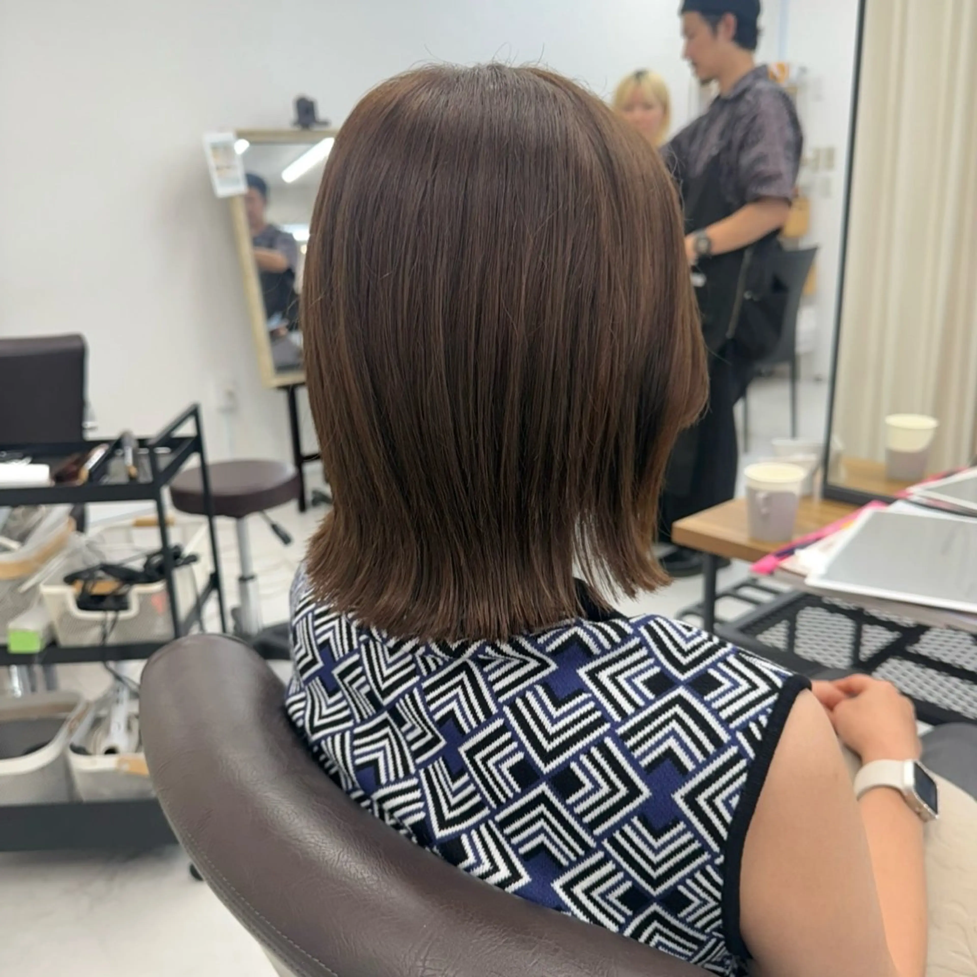 ミディアム カット ヘアカラー トリートメント 榎本雪来🌺 メンズカット✂️のヘアスタイル