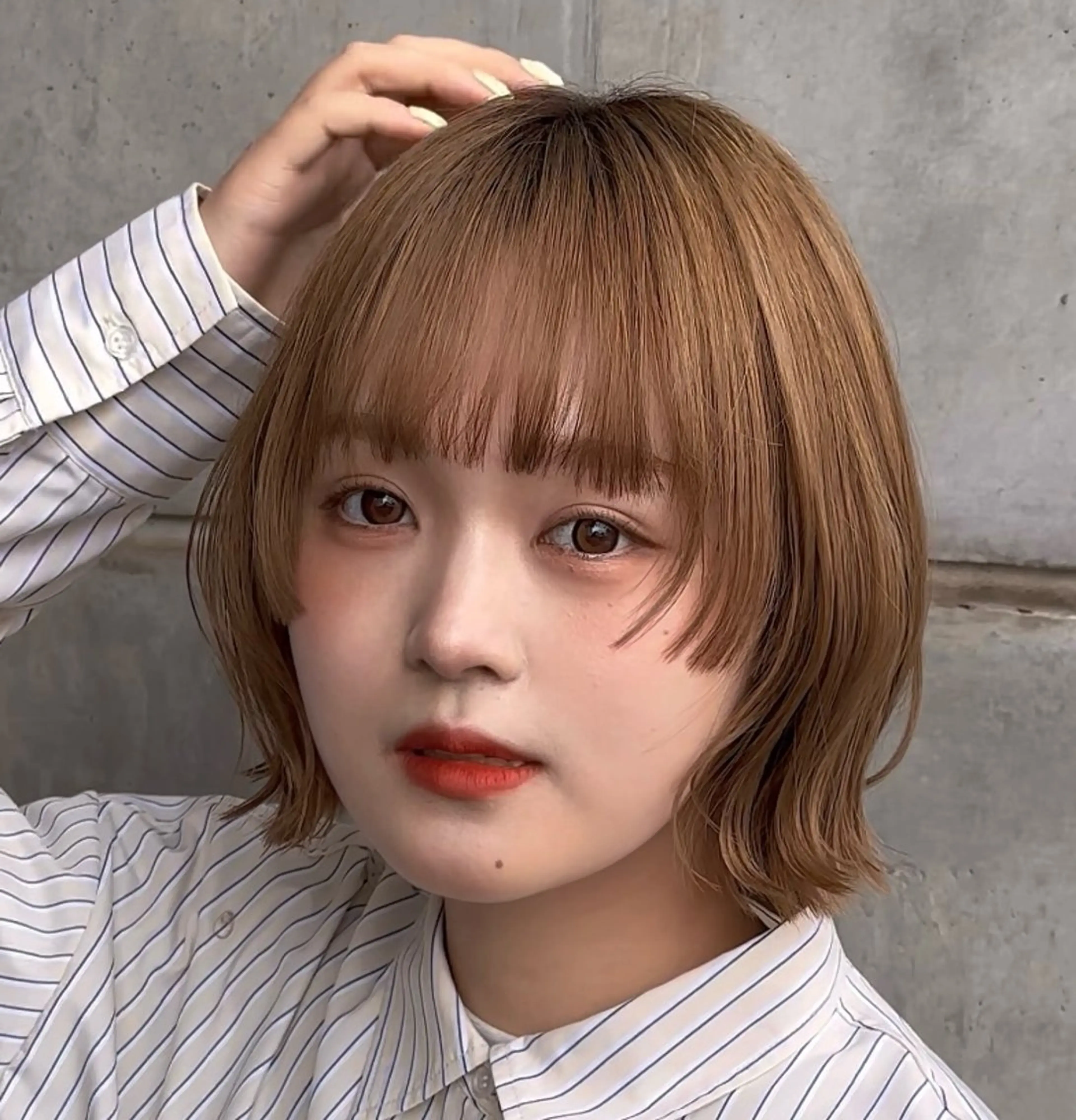 ショート カット ヘアカラー トリートメント 💎似合わせのプロ 💎透明感カラー杉原のヘアスタイル
