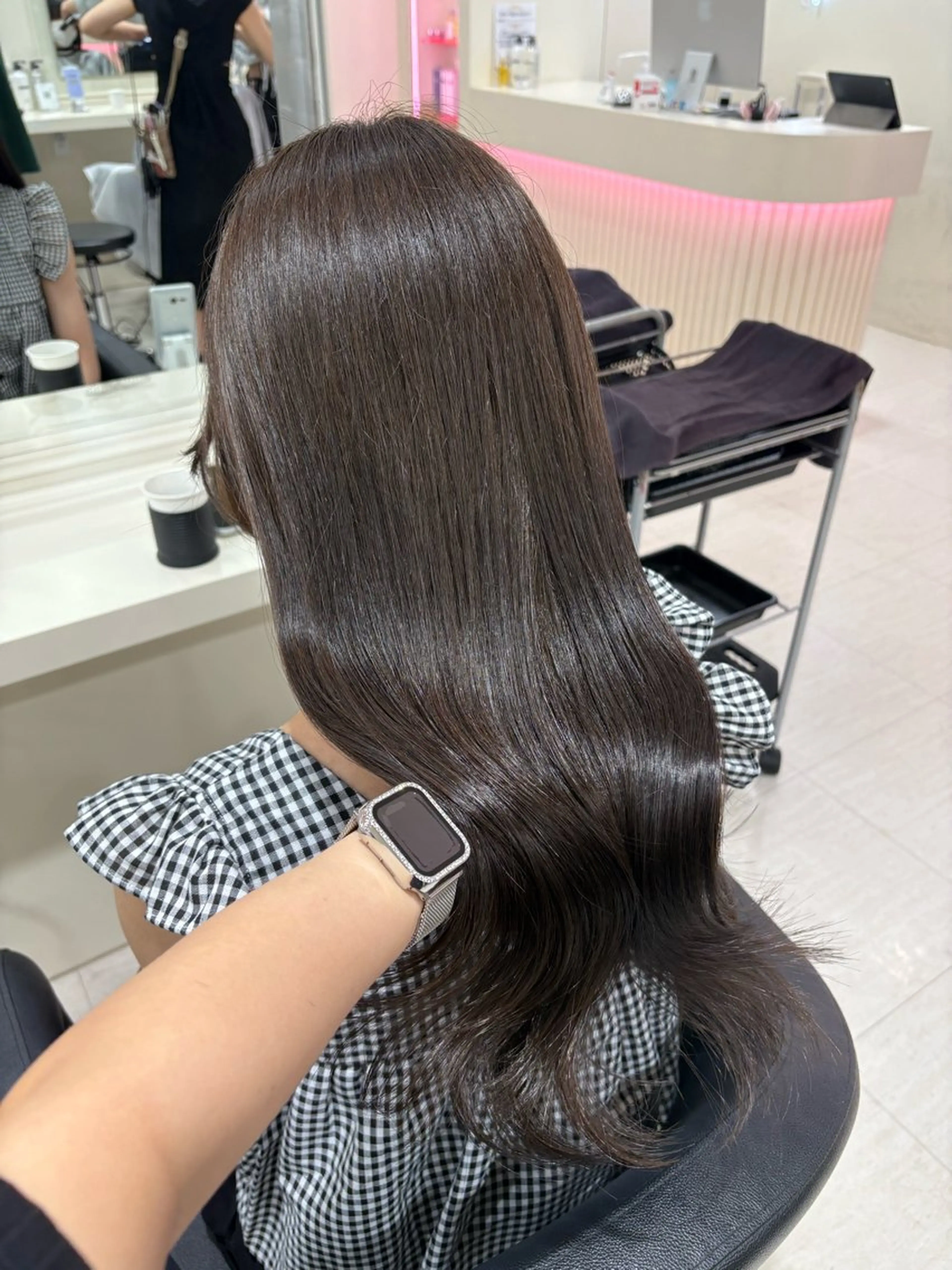 ミディアム カラー ヘアアレンジ ヘアカラー 💟RINNA 艶カラー💟のヘアスタイル