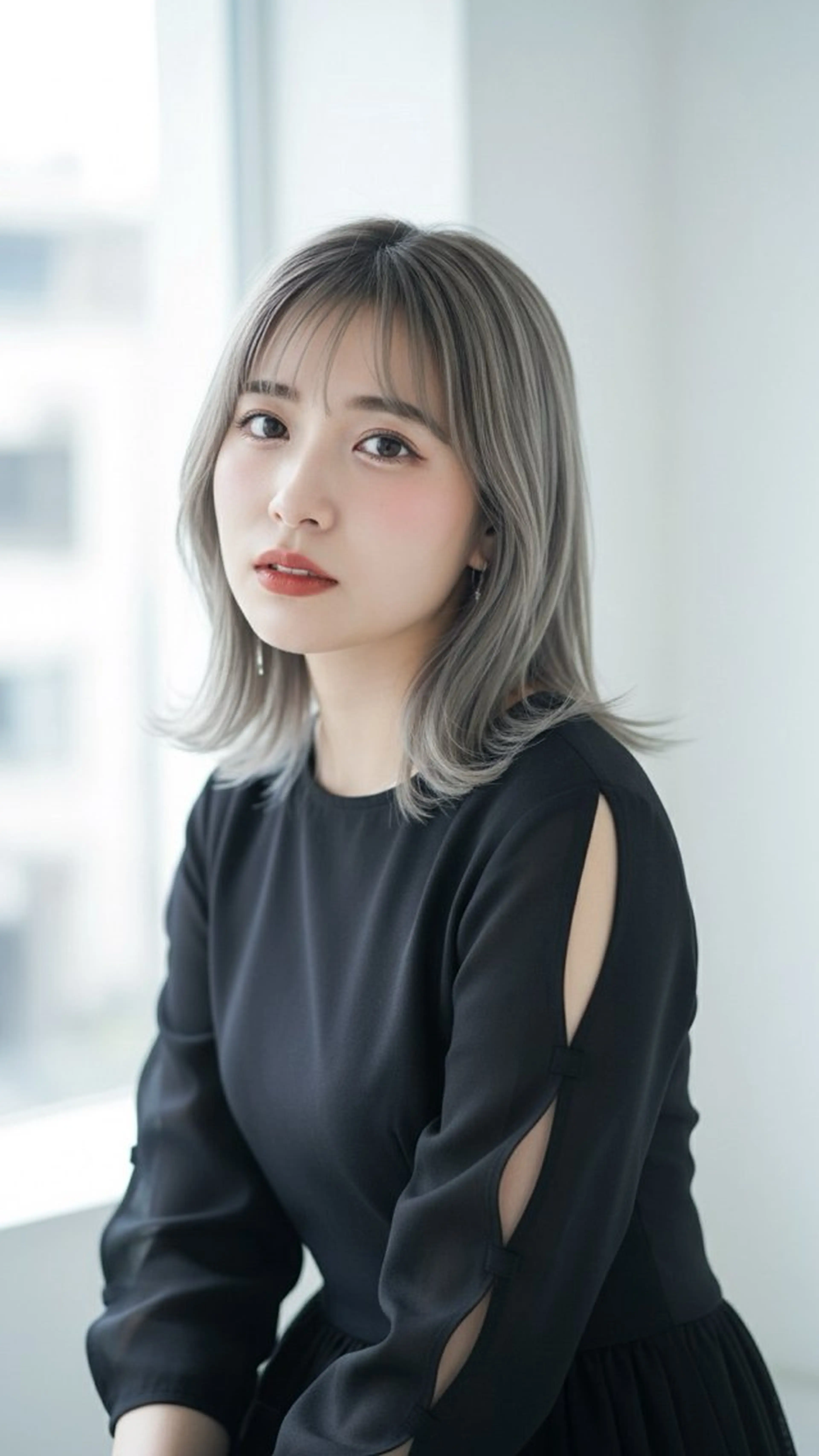 ミディアム カット ヘアカラー トリートメント 石沢 知康のヘアスタイル