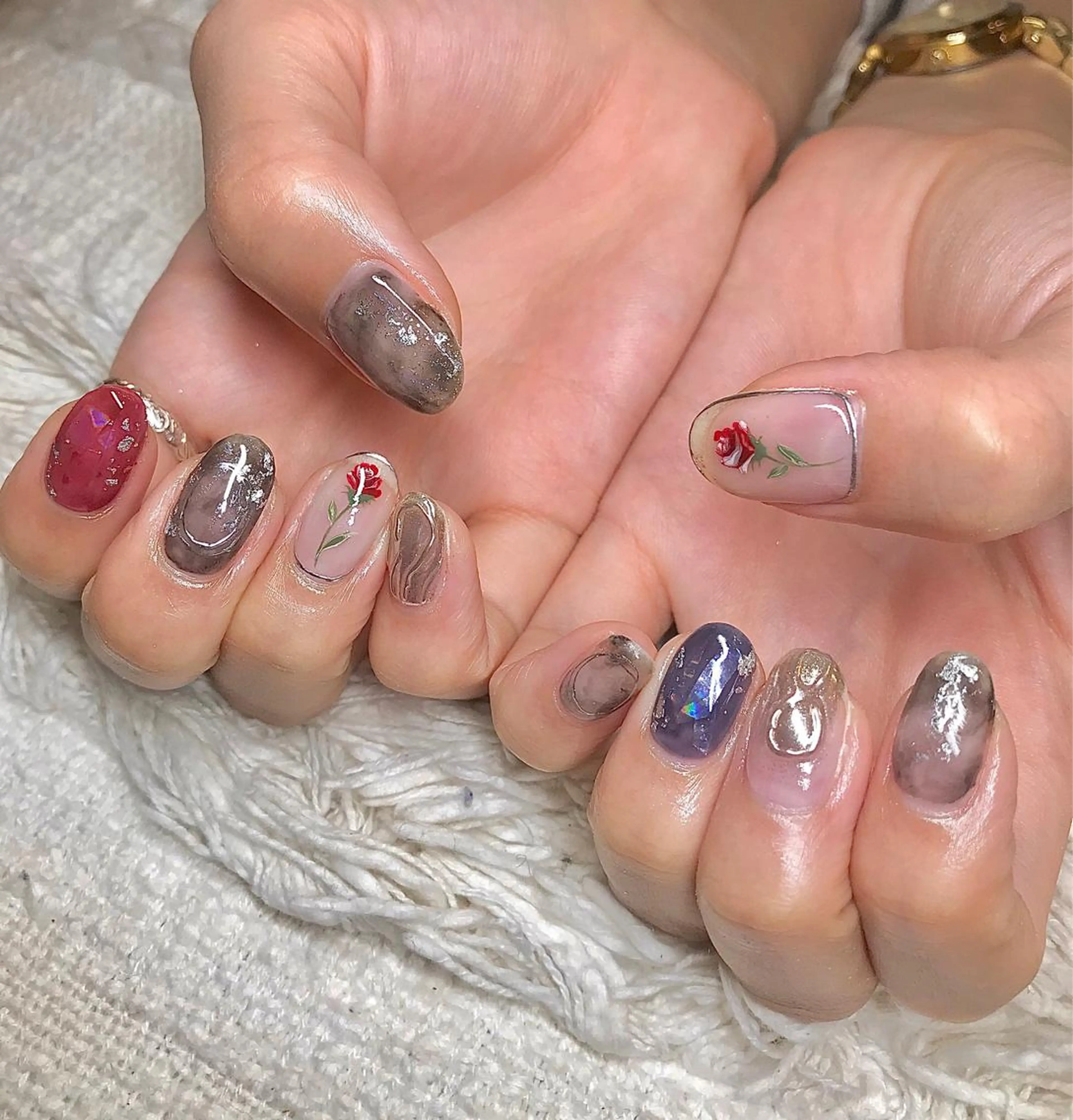 ミディアム カラー パーマ ヘアアレンジ メンズ キッズ ネイル マツエク・マツパ nail&eye Aoのマツエク・マツパデザイン