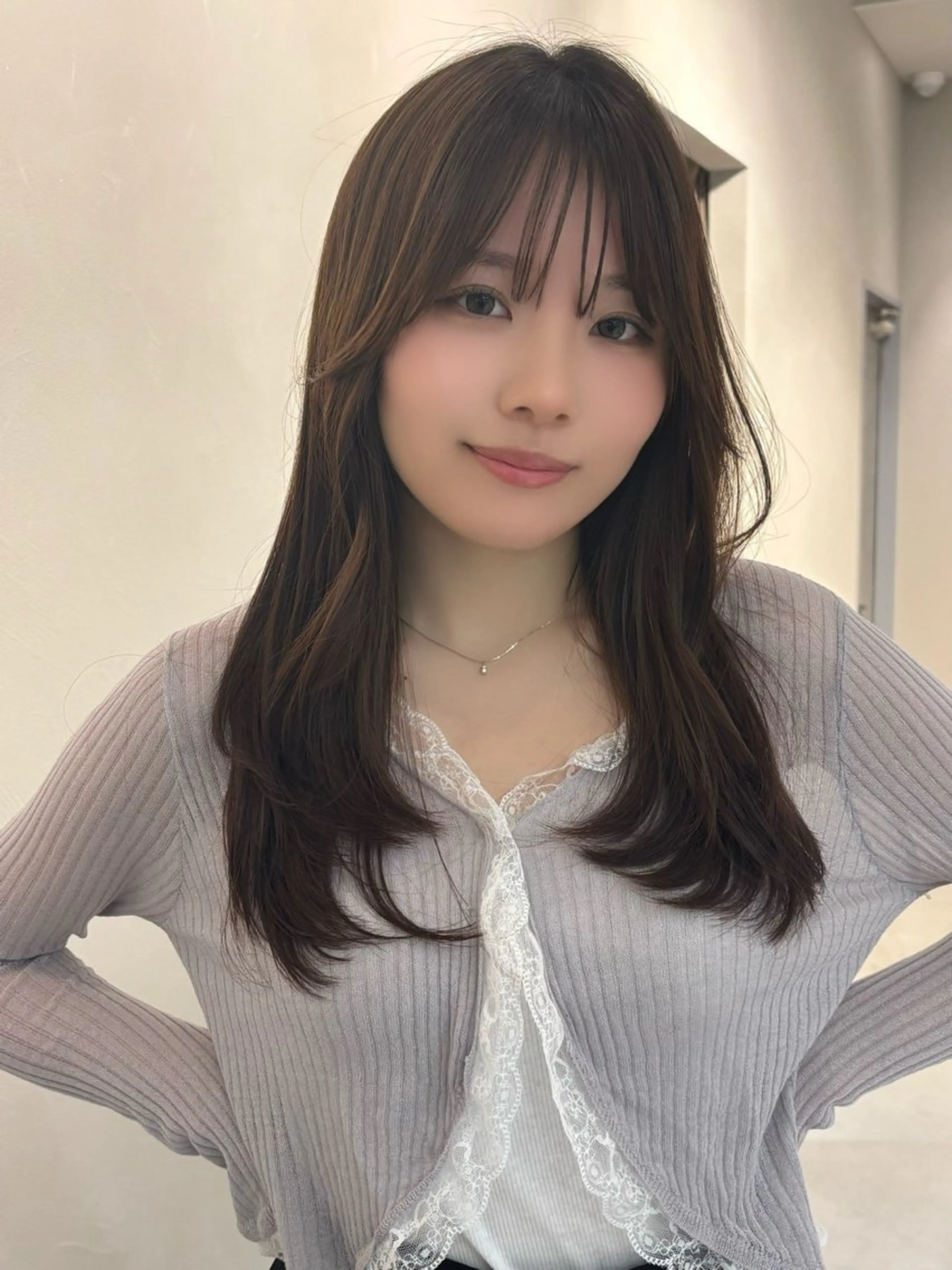 ロング カット ヘアカラー トリートメント 一宮レイヤー/ 艶感カラー/大野真央のヘアスタイル